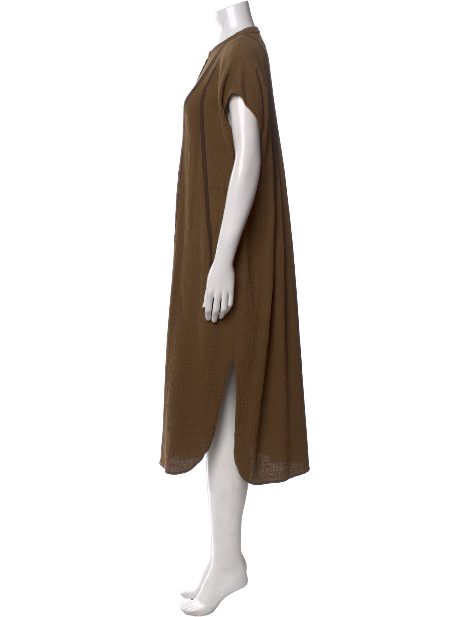 Raquel Allegra Mock Neck Midi Length Dress