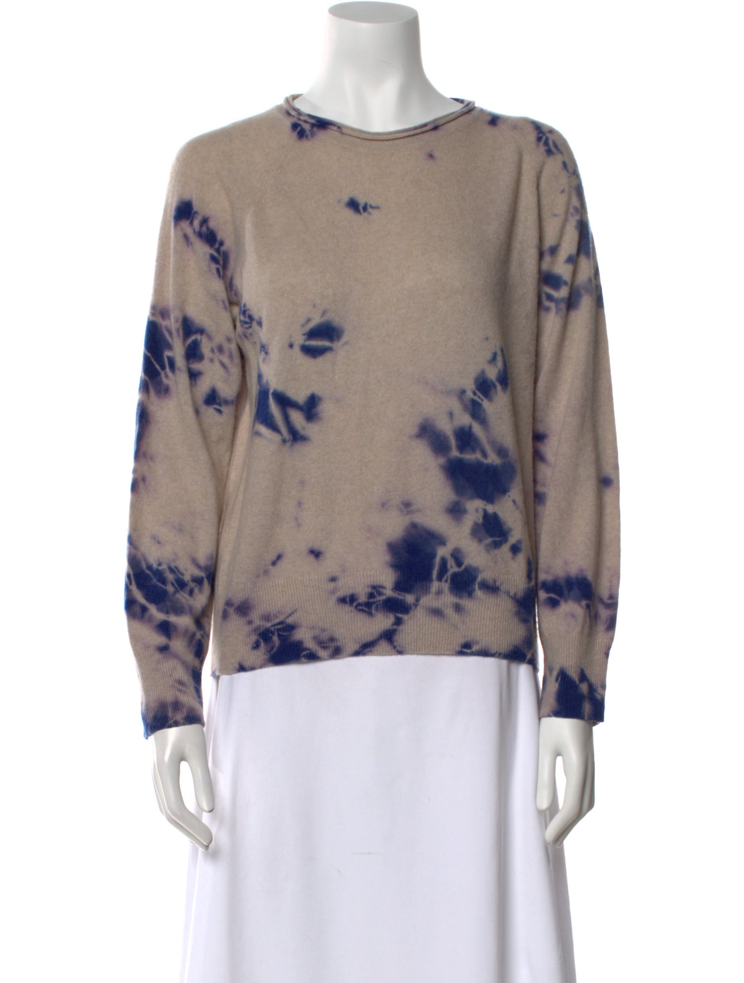Raquel Allegra Tie-Dye Print Crew Neck Sweatshirt