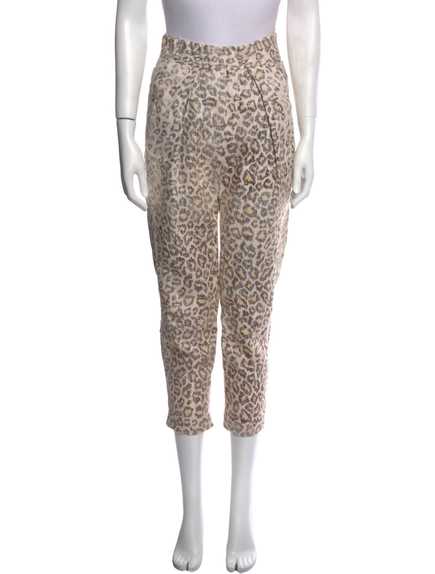 Raquel Allegra Animal Print Skinny Leg Pants