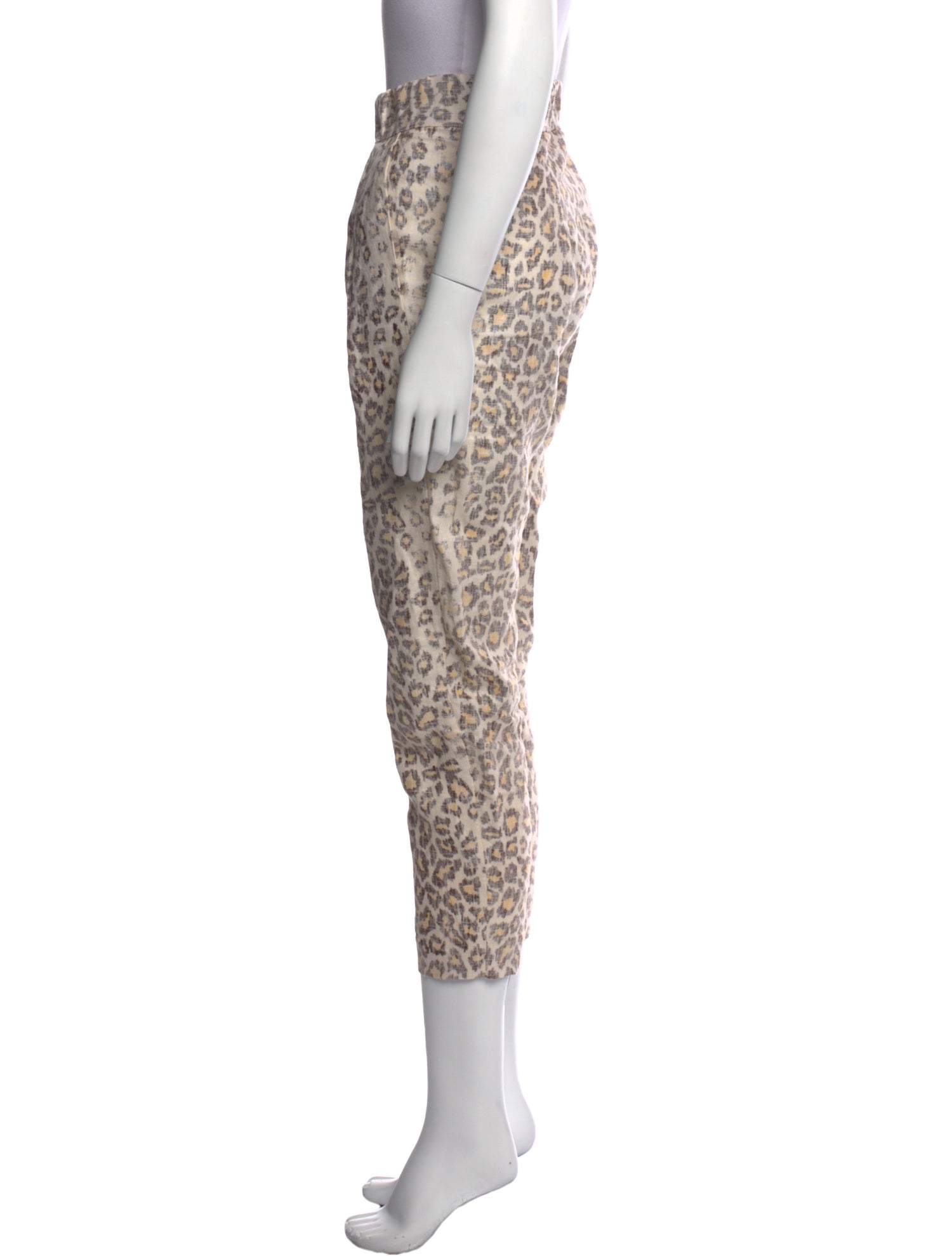 Raquel Allegra Animal Print Skinny Leg Pants