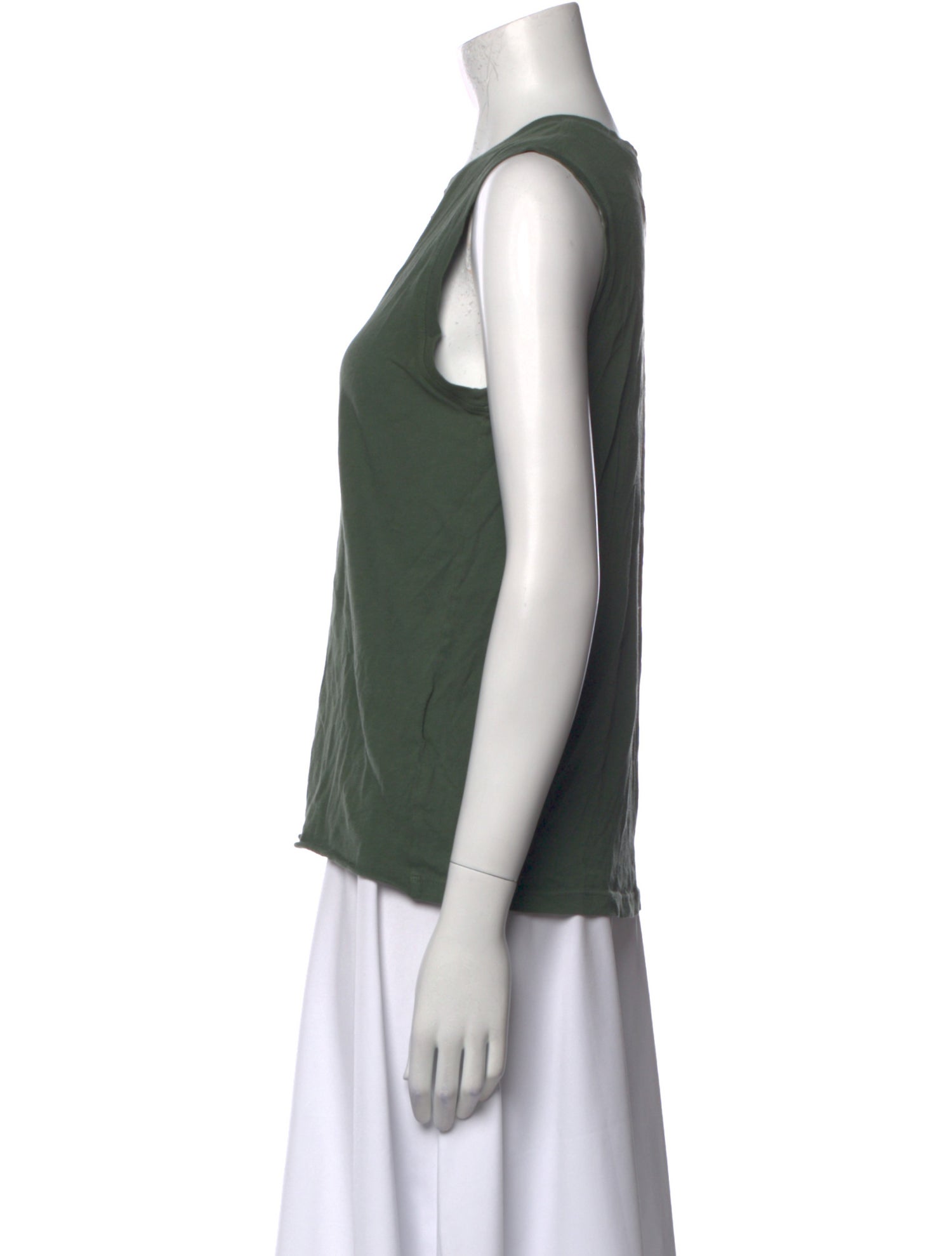Raquel Allegra Crew Neck Sleeveless Top