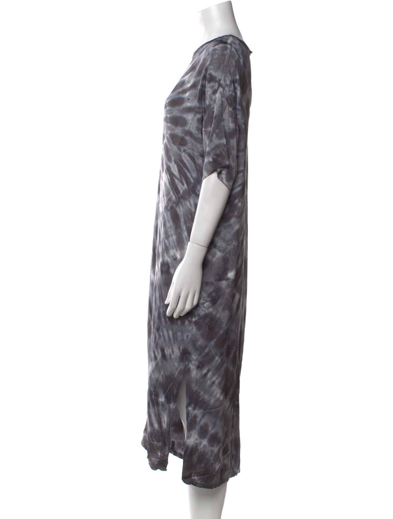 Raquel Allegra Tie-Dye Print Midi Length Dress