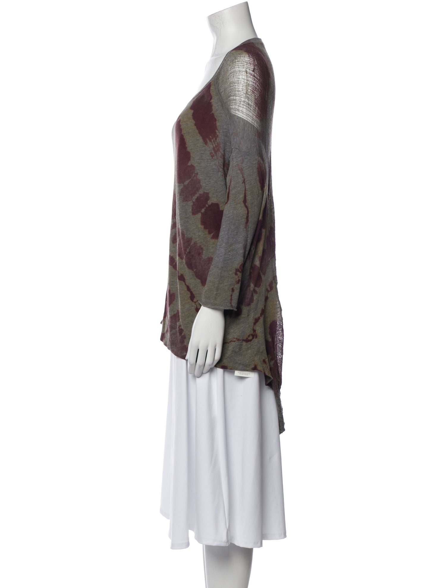 Raquel Allegra Tie-Dye Print Scoop Neck T-Shirt