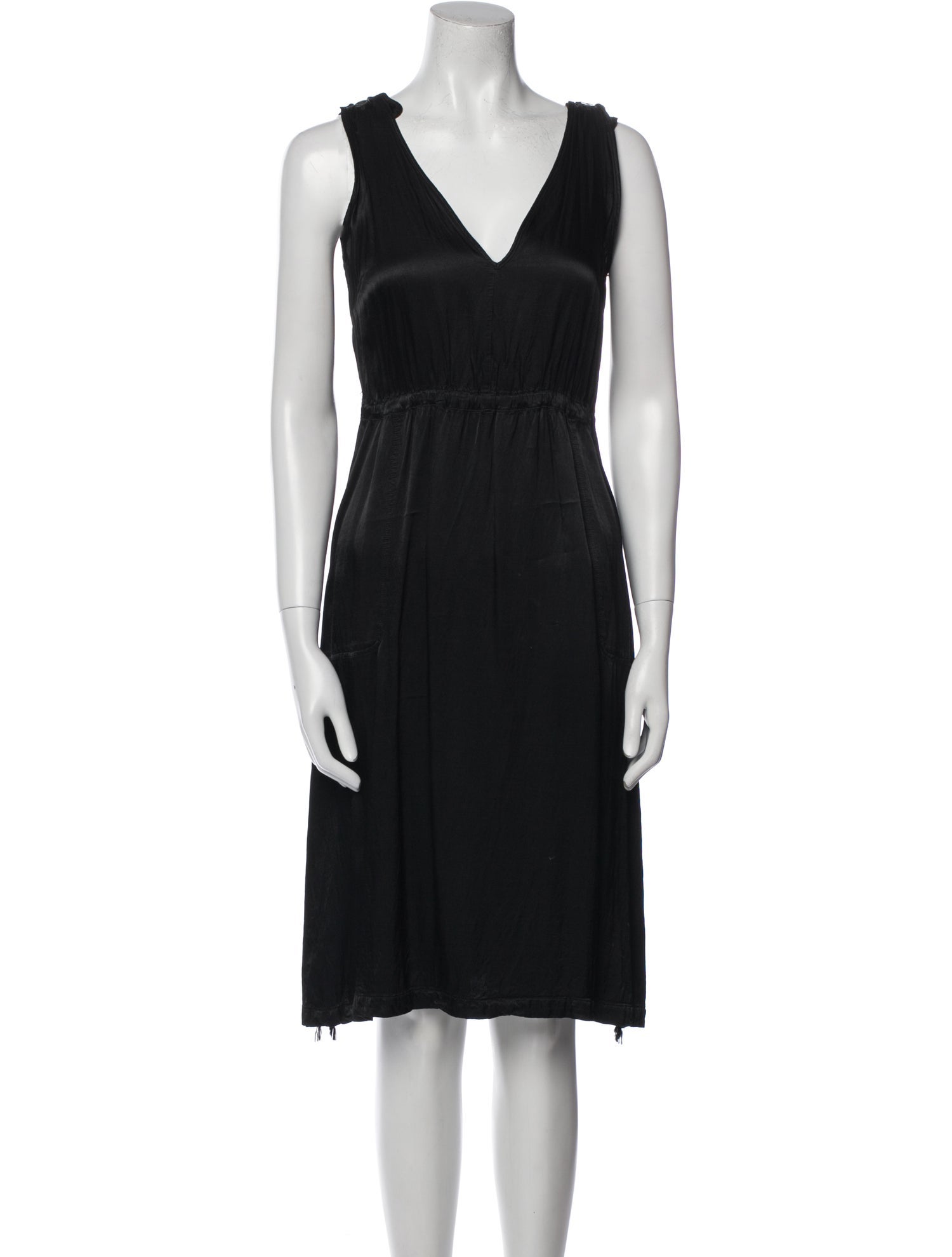 Raquel Allegra V-Neck Knee-Length Dress