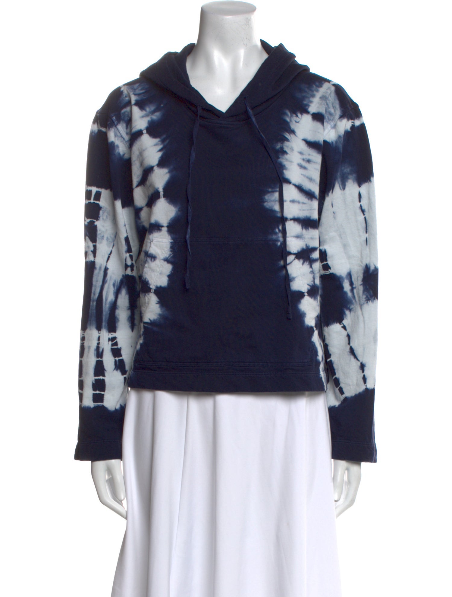 Raquel Allegra Tie-Dye Print V-Neck Sweatshirt
