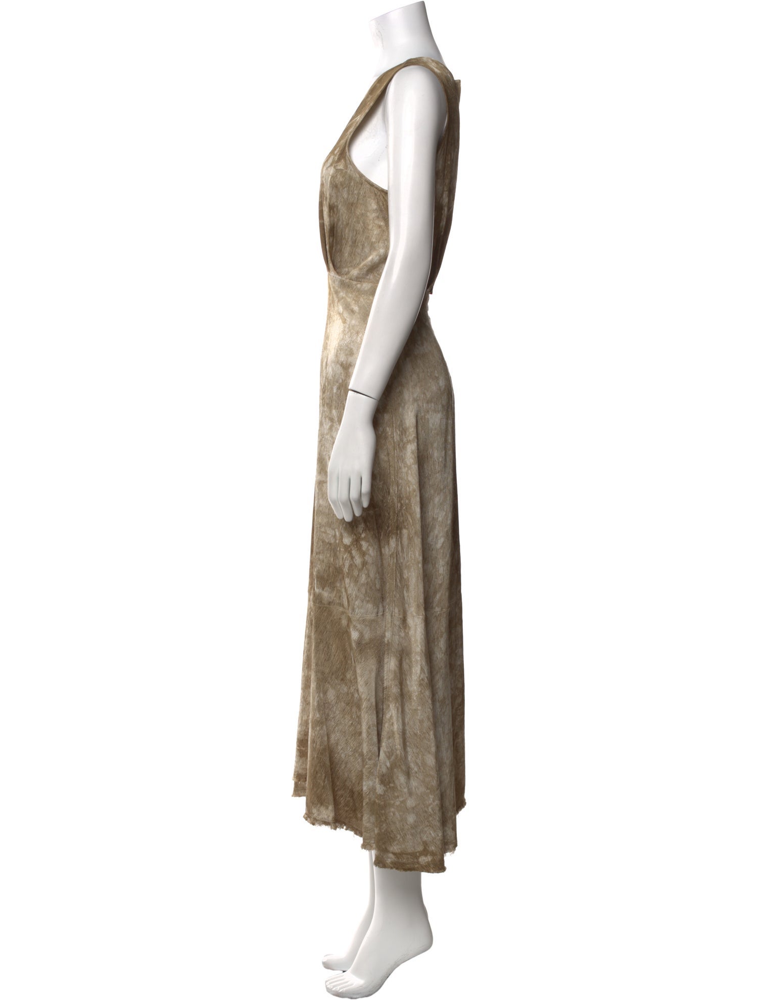 Raquel Allegra Scoop Neck Long Dress