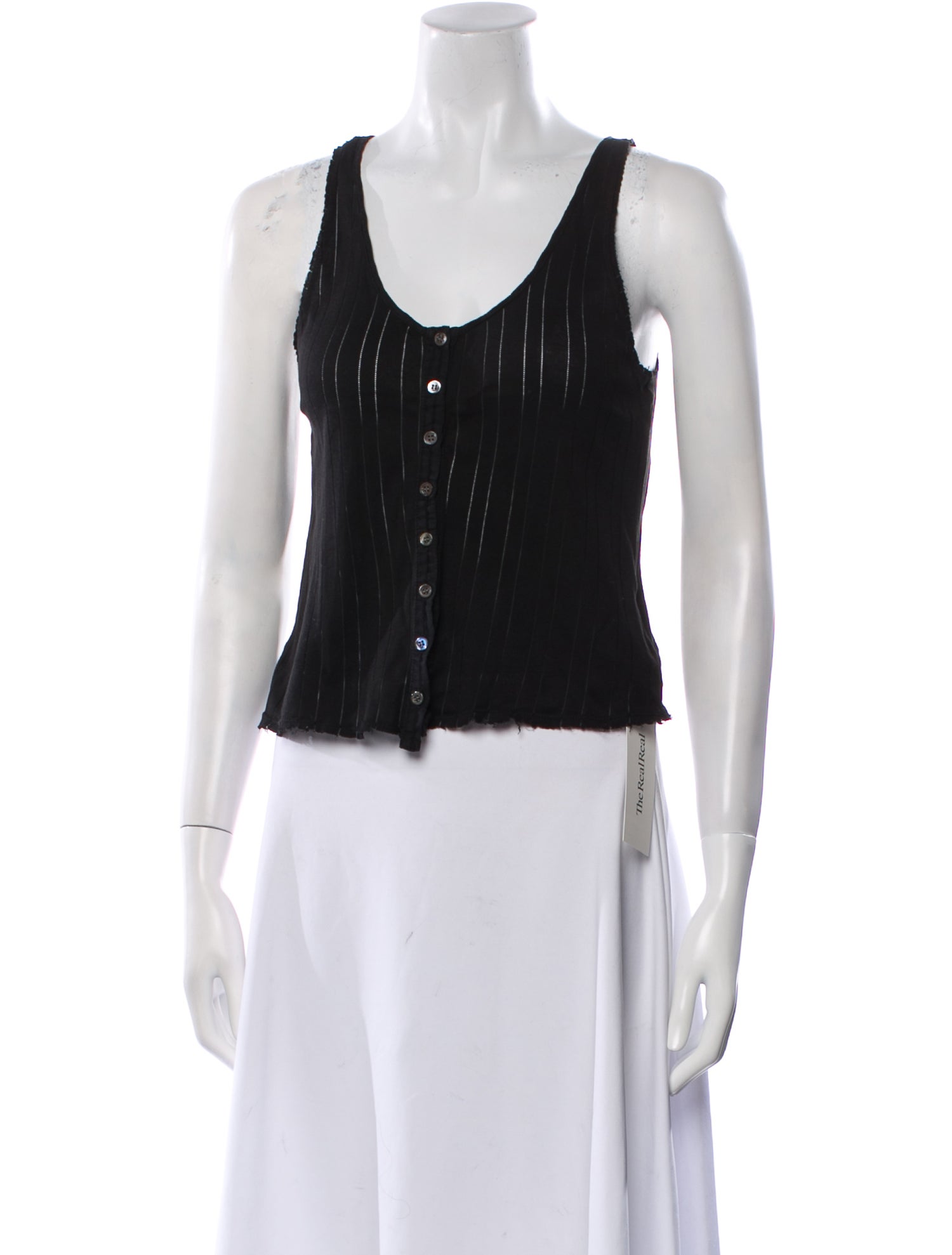 Raquel Allegra Scoop Neck Sleeveless Crop Top