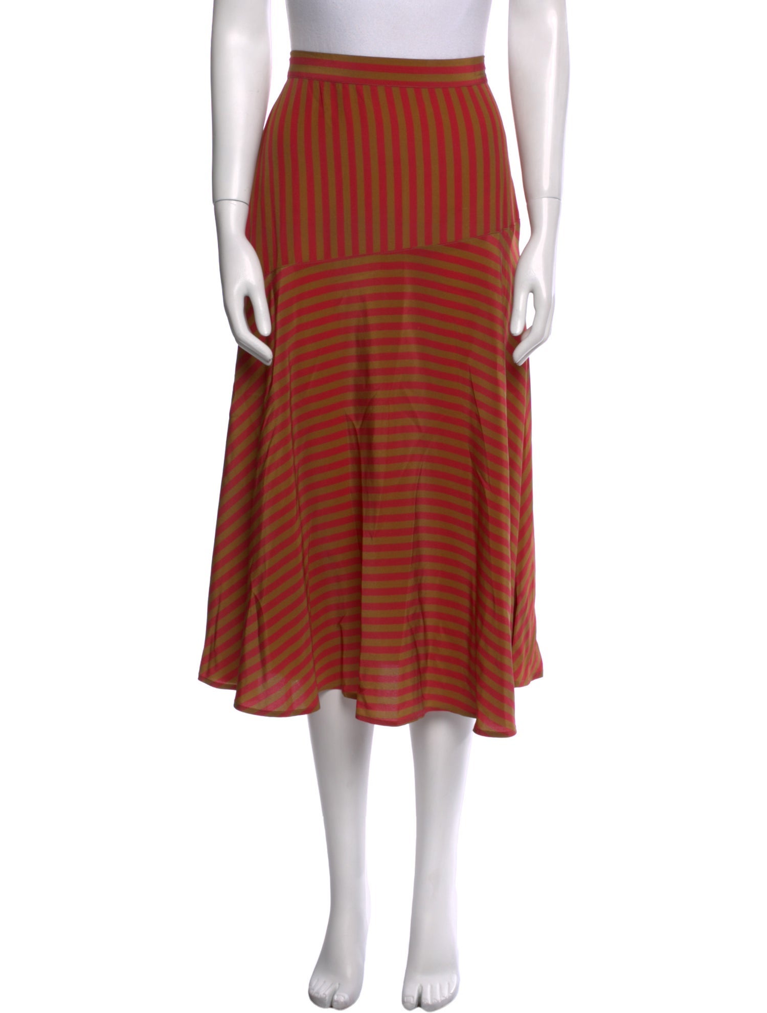 Raquel Allegra Silk Midi Length Skirt