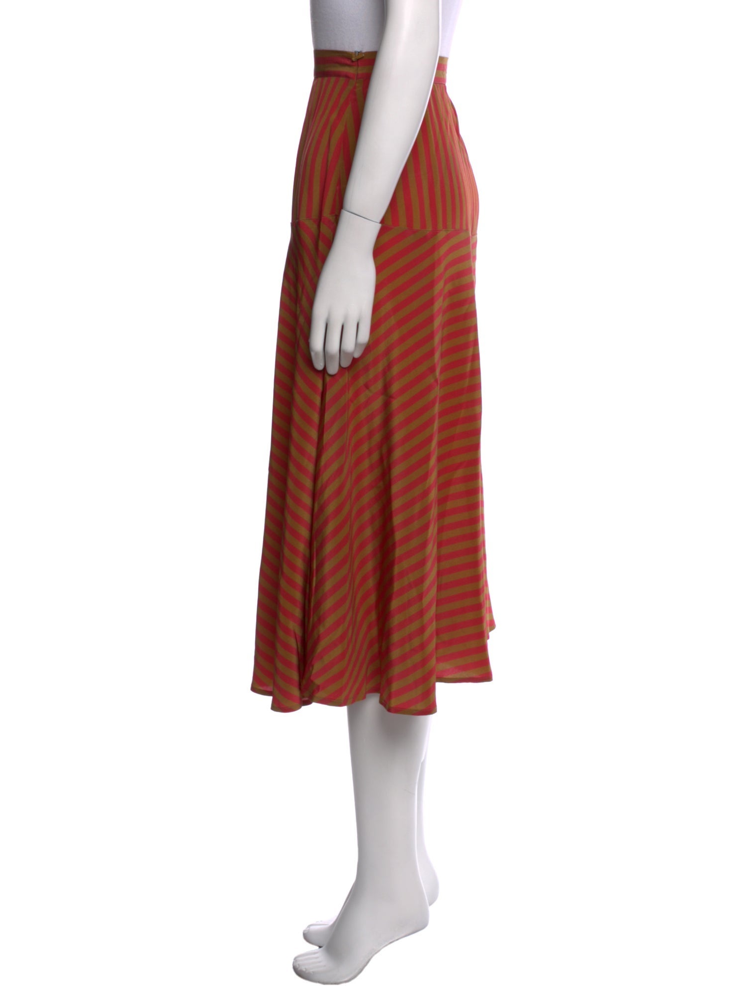 Raquel Allegra Silk Midi Length Skirt