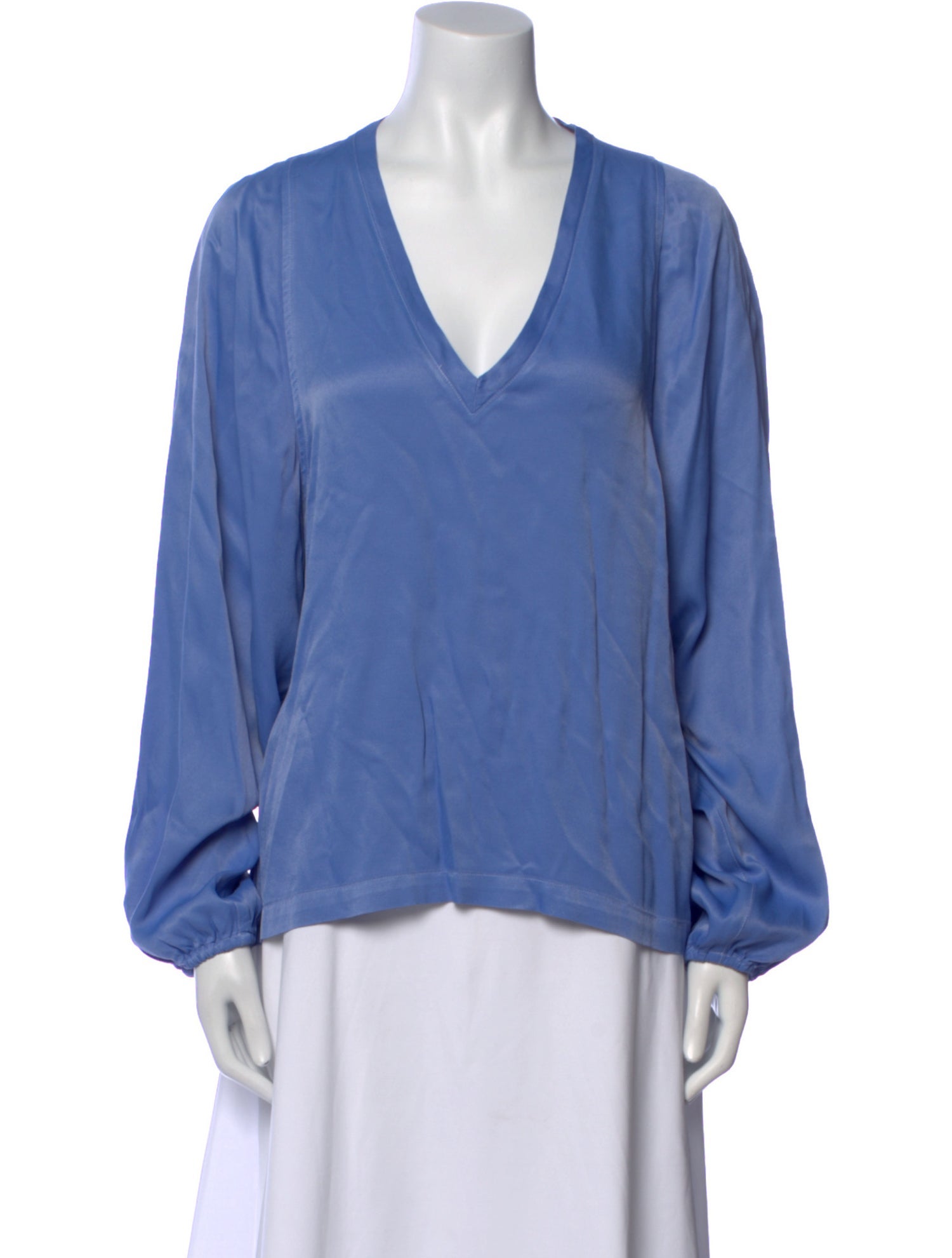 Raquel Allegra V-Neck Long Sleeve Blouse