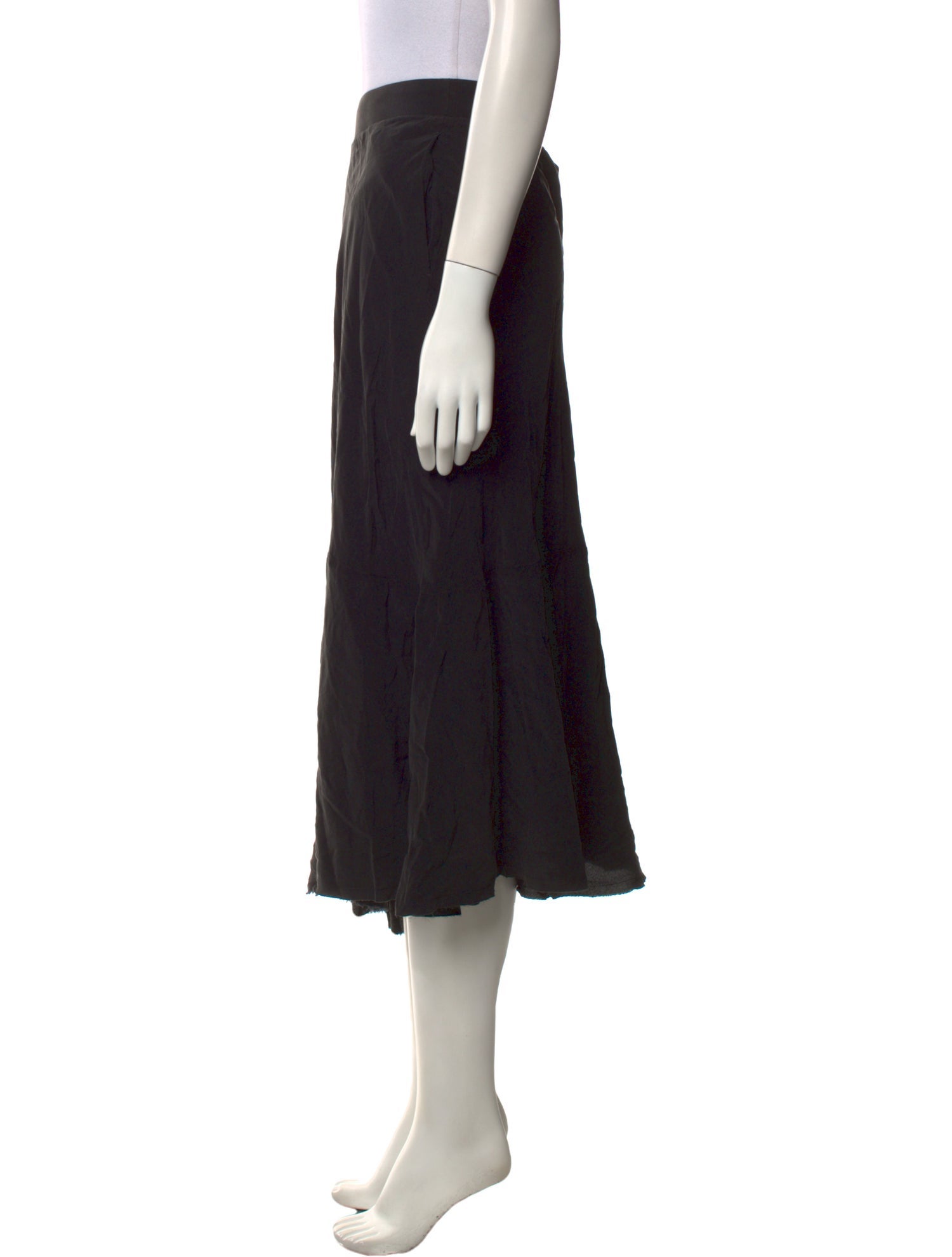 Raquel Allegra Raw-Edge Trim Midi Length Skirt