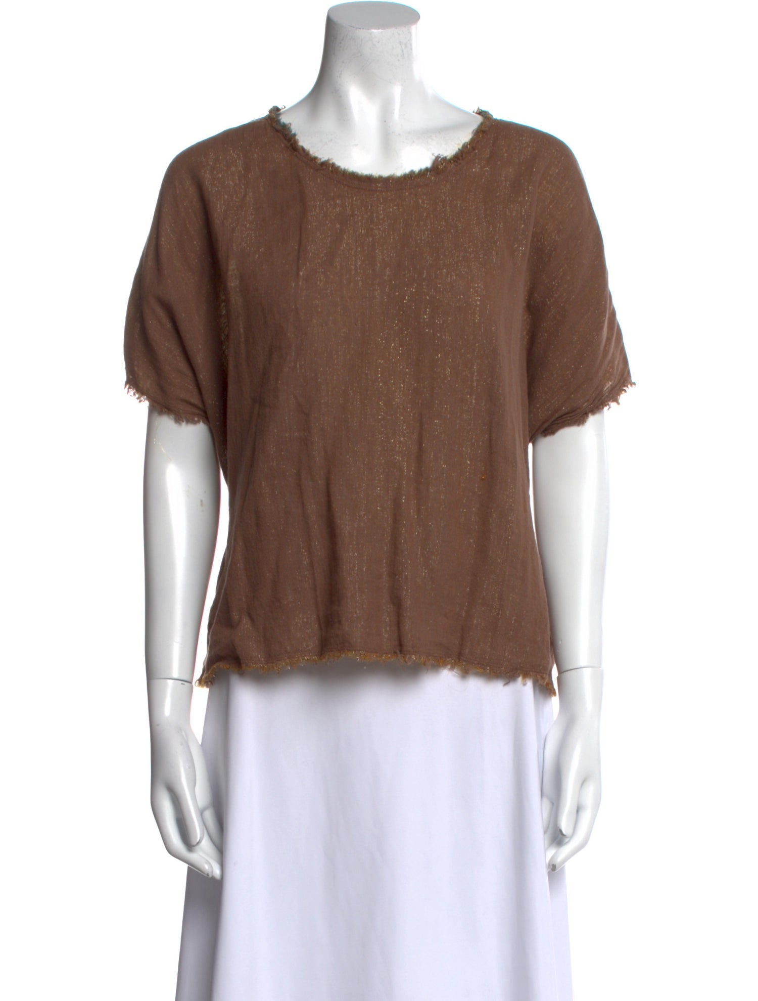 Raquel Allegra Scoop Neck Short Sleeve T-Shirt