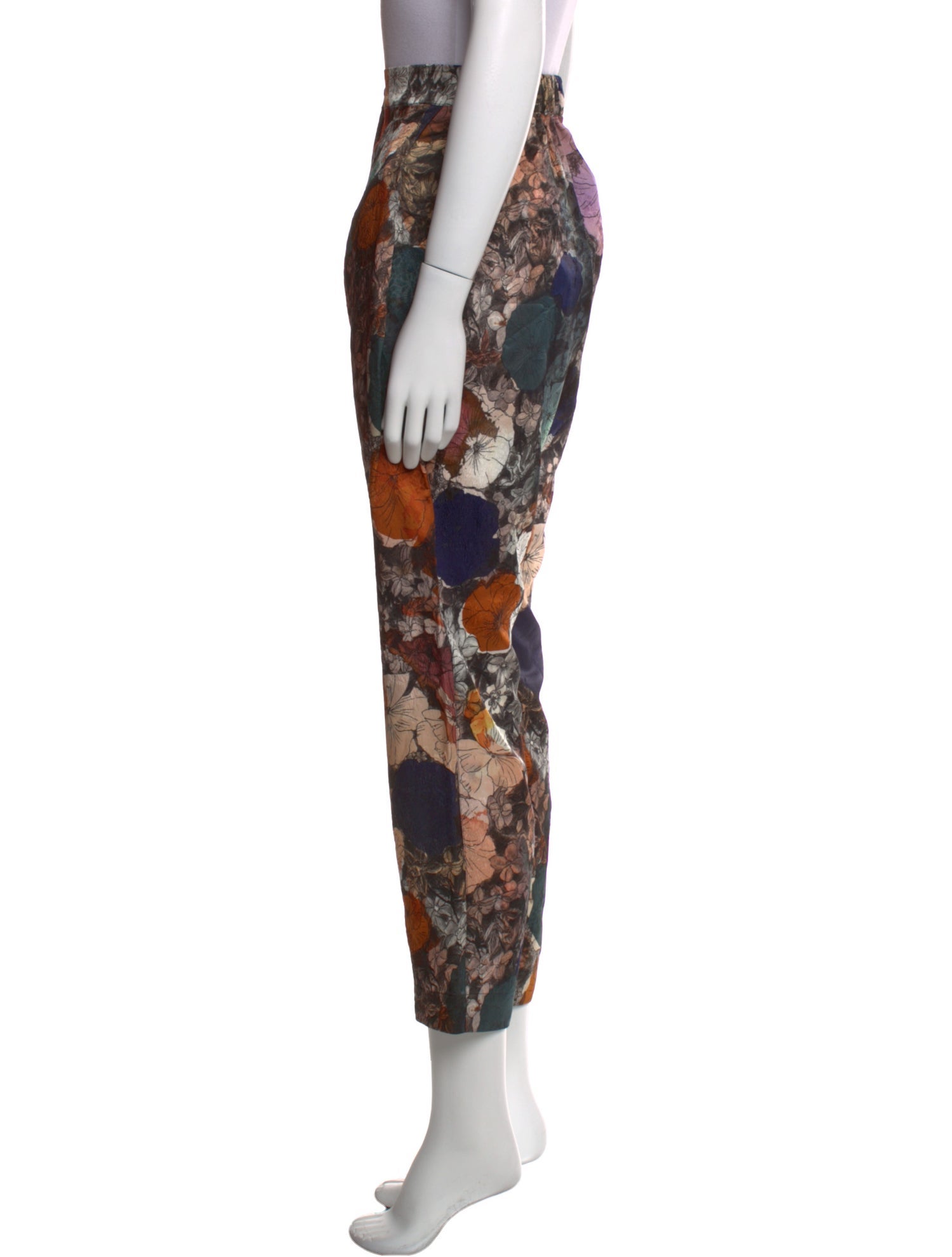 Raquel Allegra Floral Print Straight Leg Pants