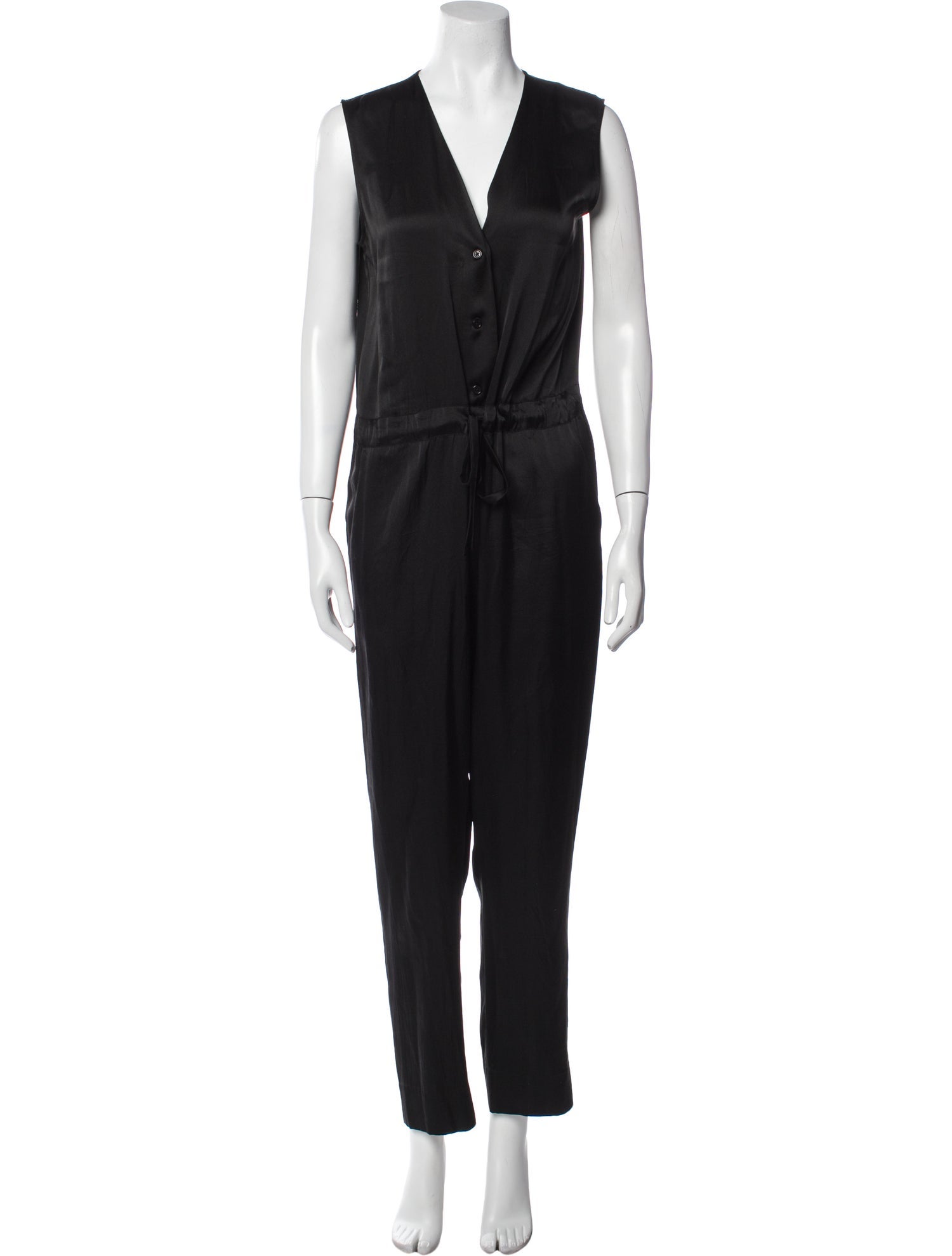 Raquel Allegra Silk V-Neck Jumpsuit