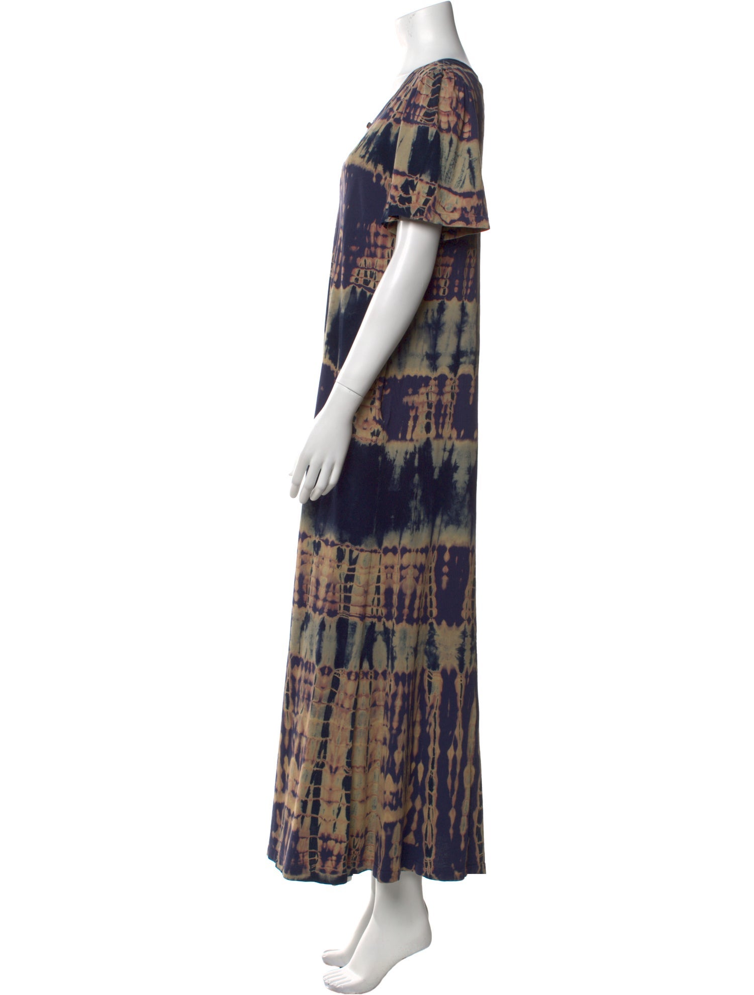 Raquel Allegra Tie-Dye Print Long Dress