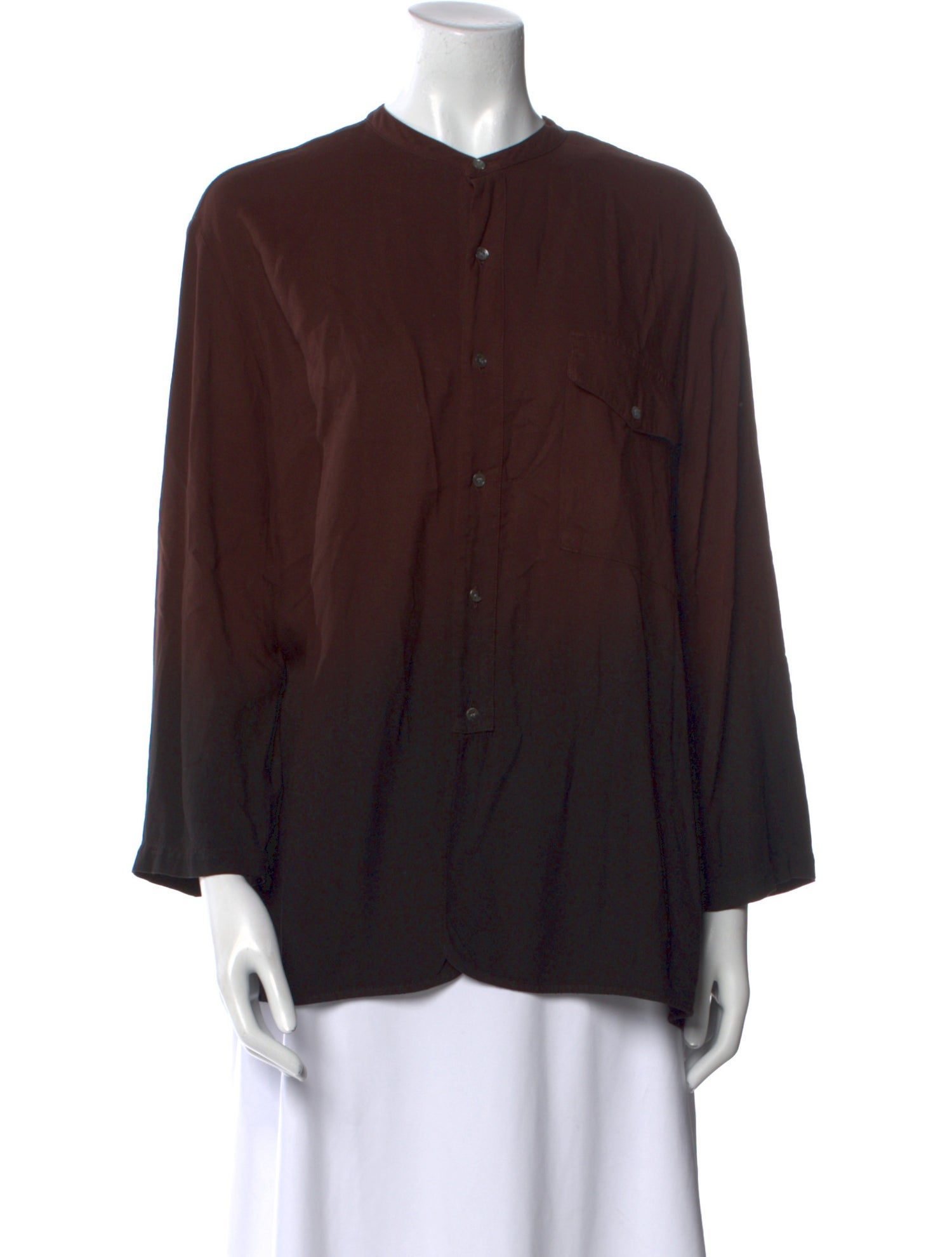 Raquel Allegra Crew Neck Long Sleeve Blouse