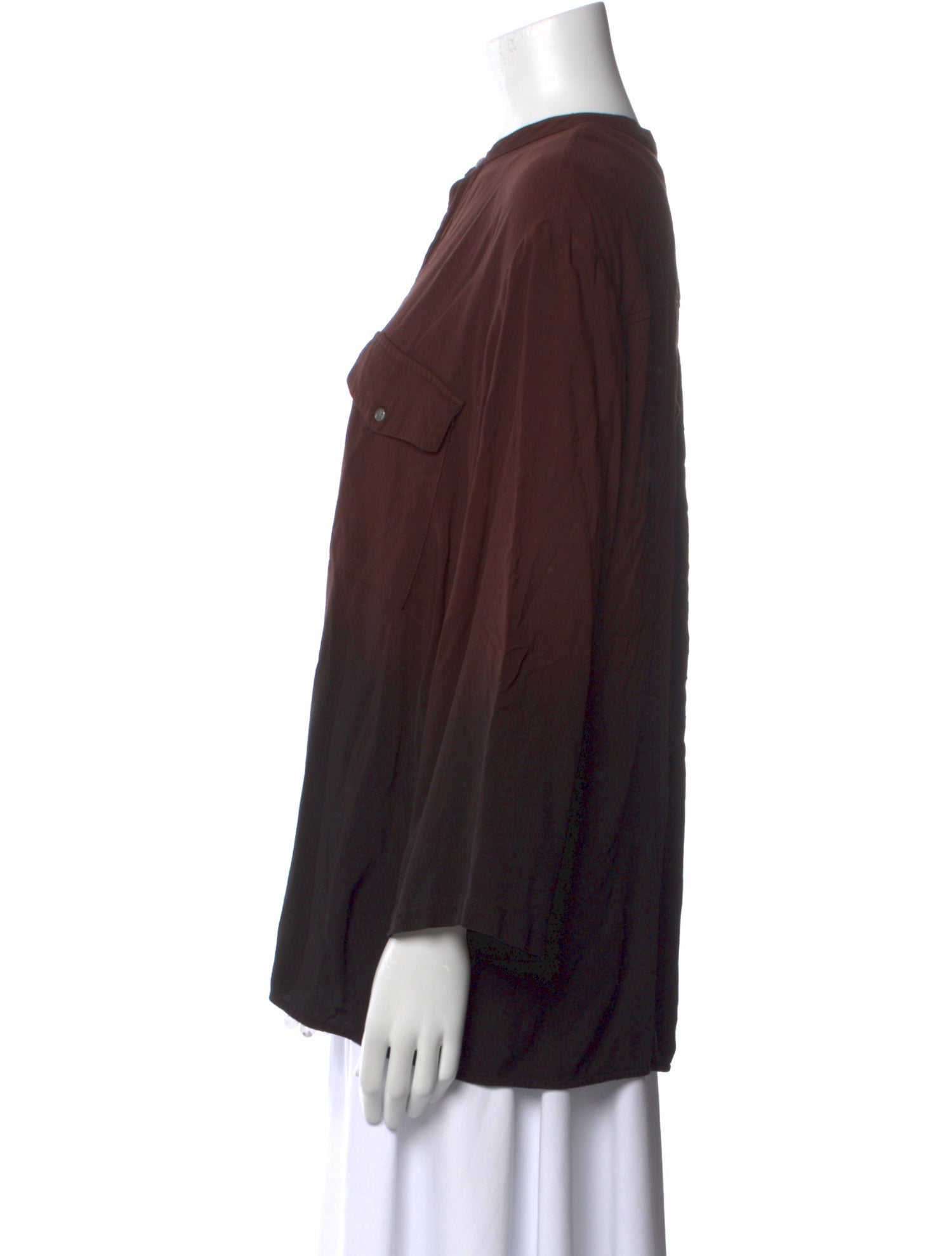 Raquel Allegra Crew Neck Long Sleeve Blouse