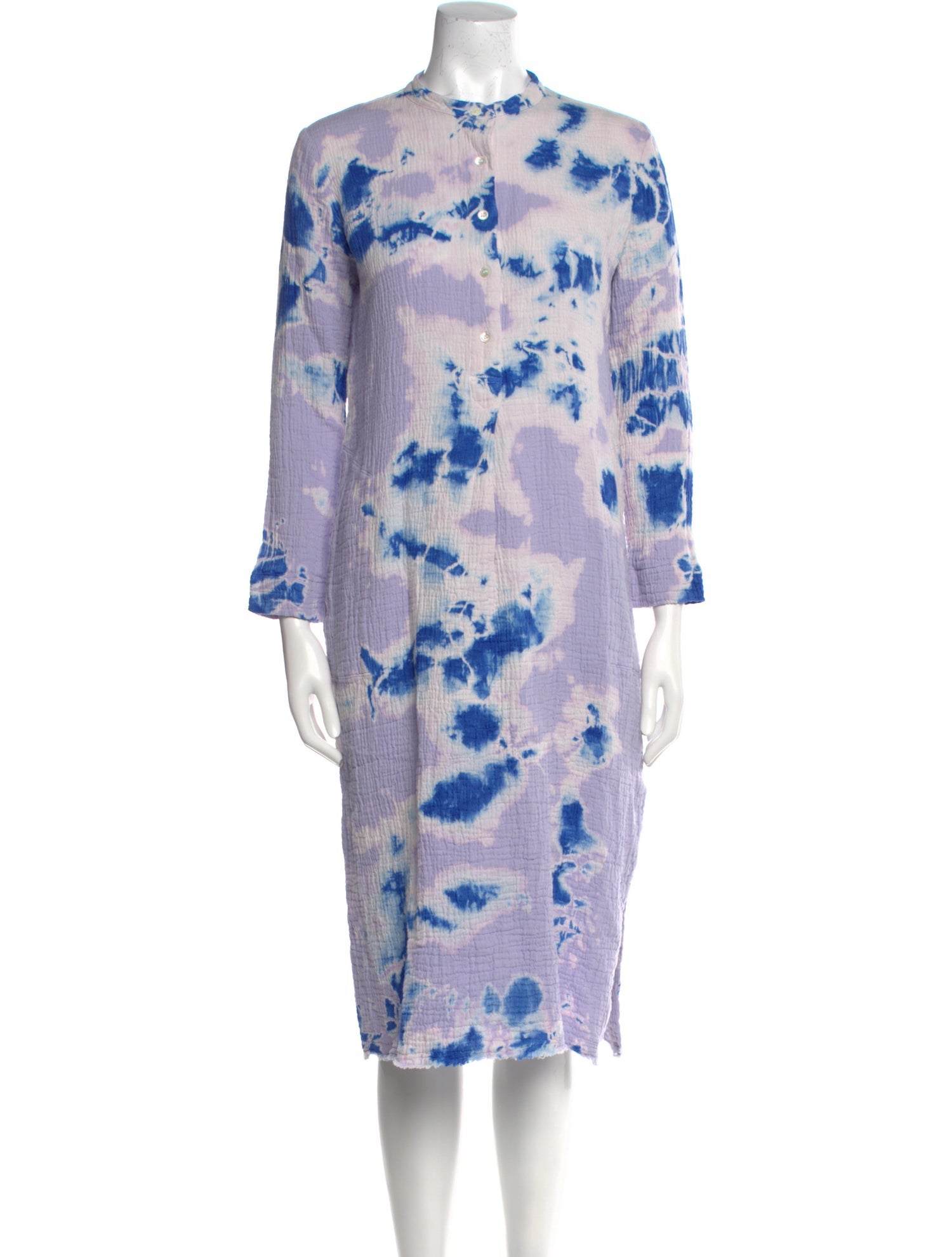 Raquel Allegra Tie-Dye Print Midi Length Dress