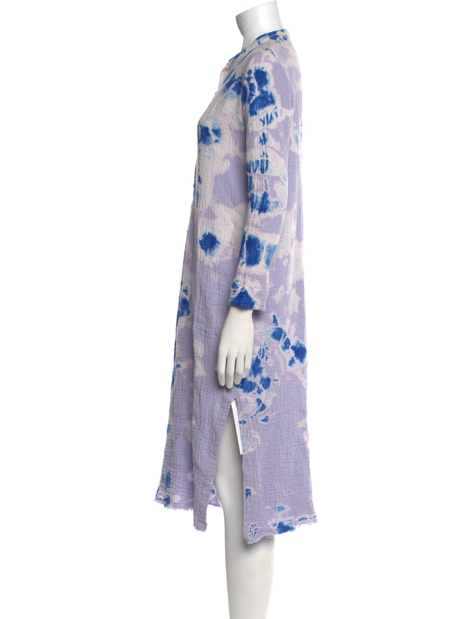 Raquel Allegra Tie-Dye Print Midi Length Dress