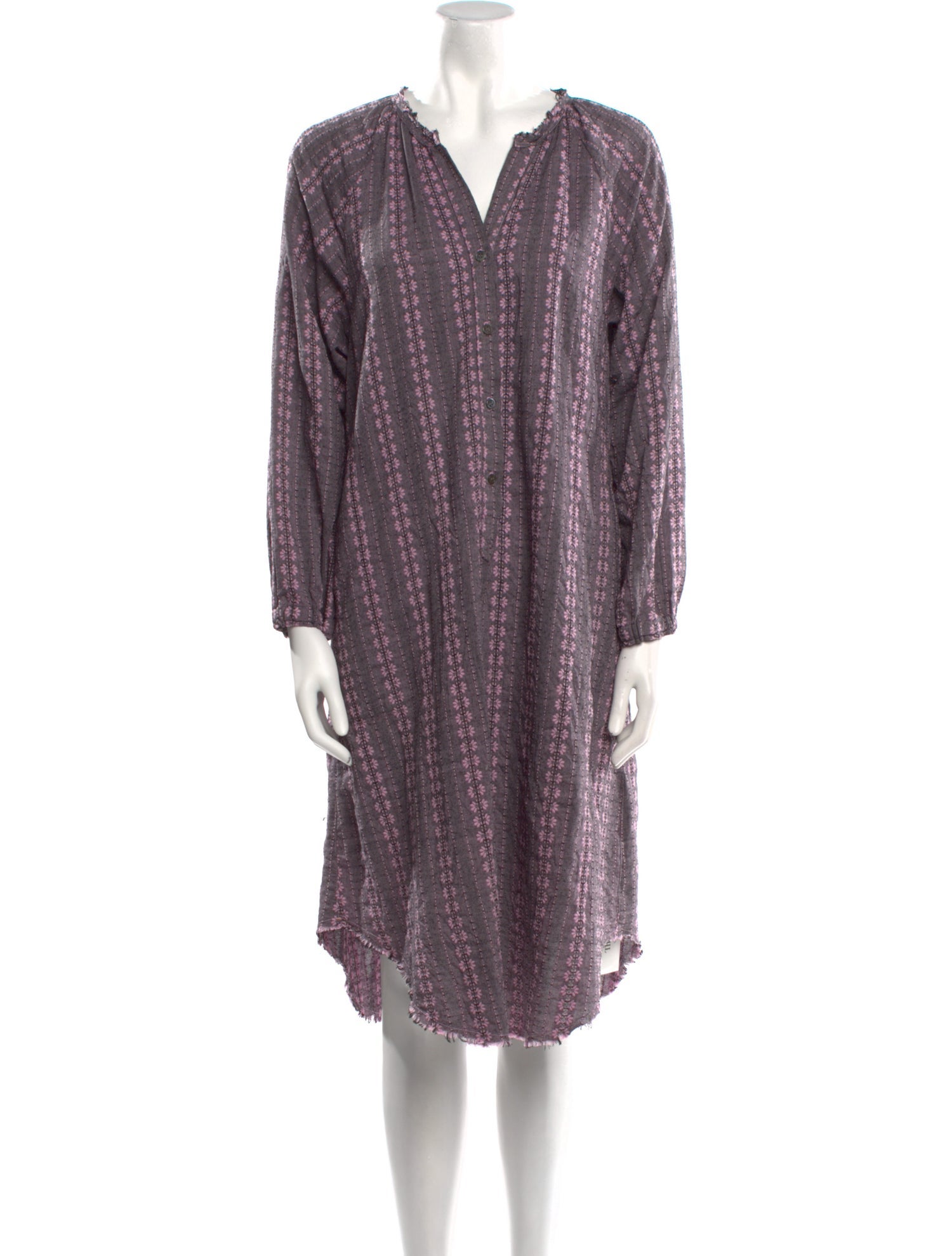 Raquel Allegra V-Neck Knee-Length Dress