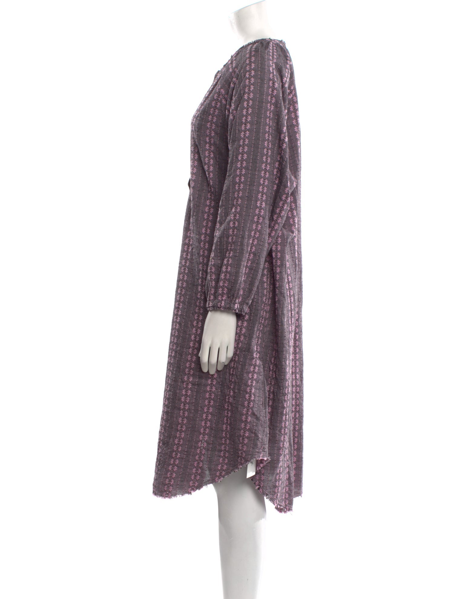 Raquel Allegra V-Neck Knee-Length Dress