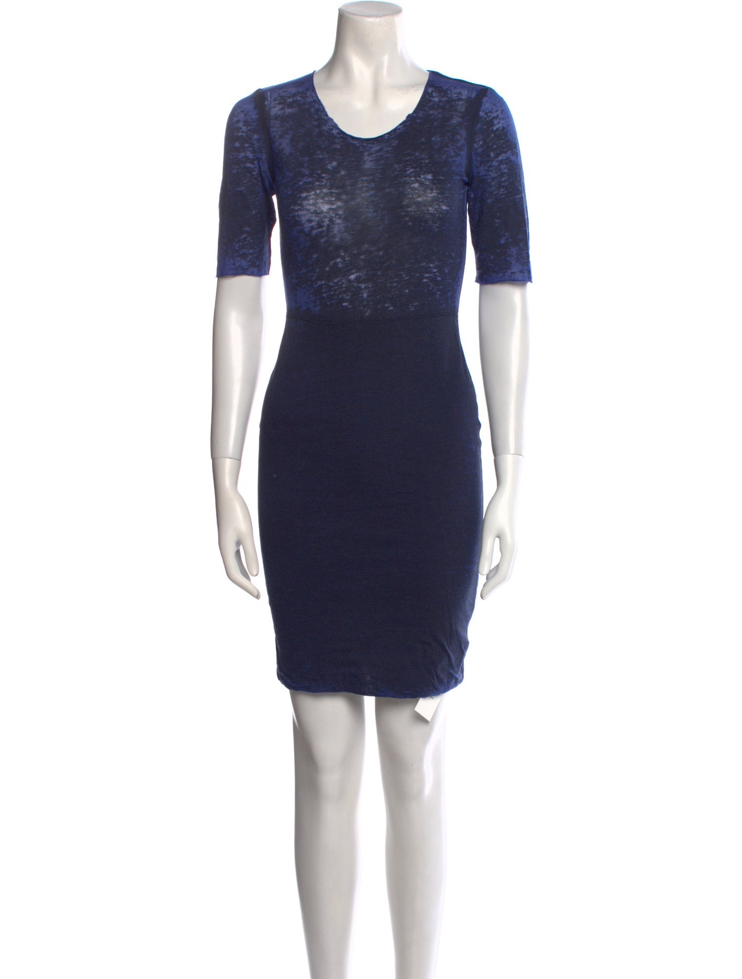 Raquel Allegra Scoop Neck Mini Dress