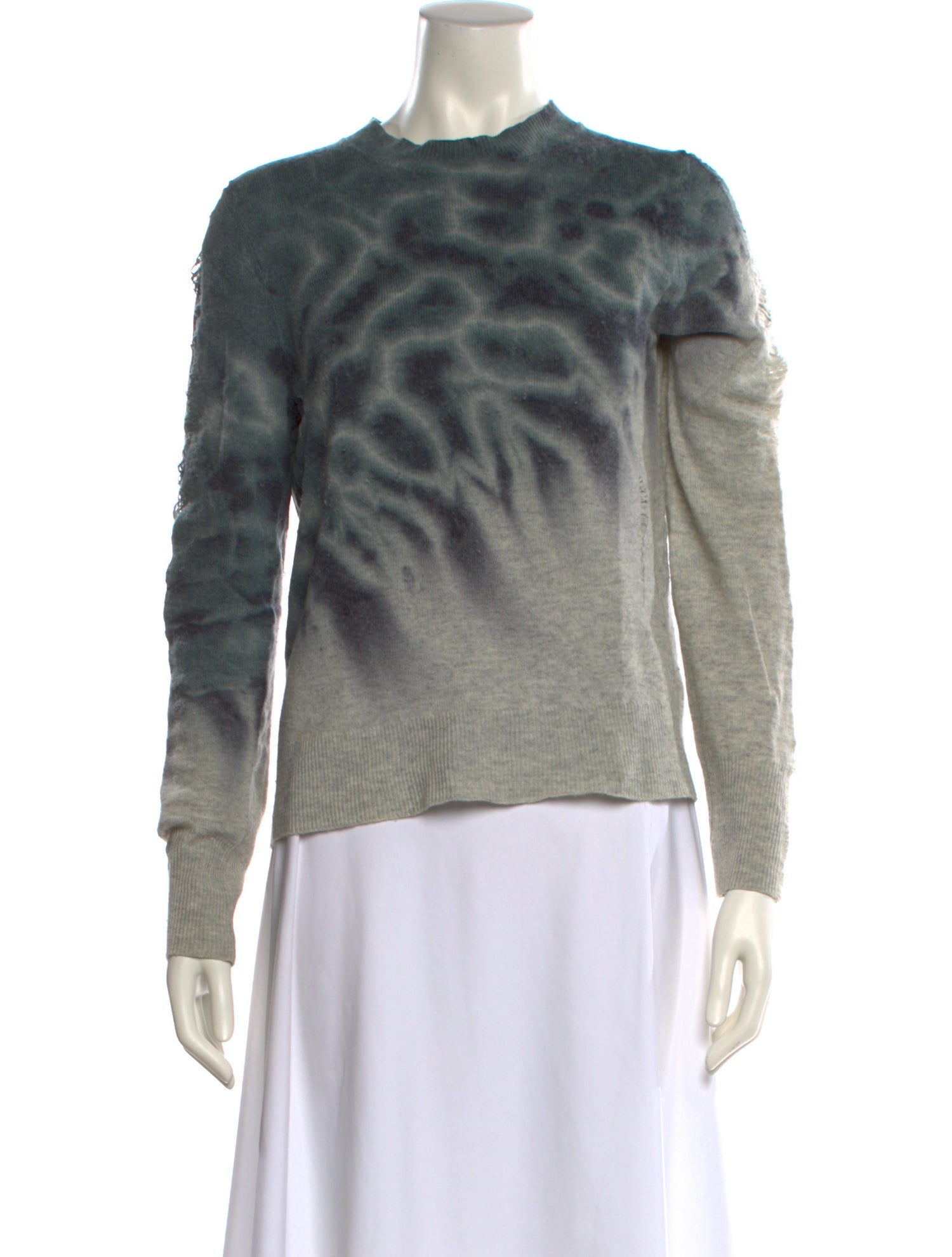 Raquel Allegra Merino Wool Tie-Dye Print Sweater