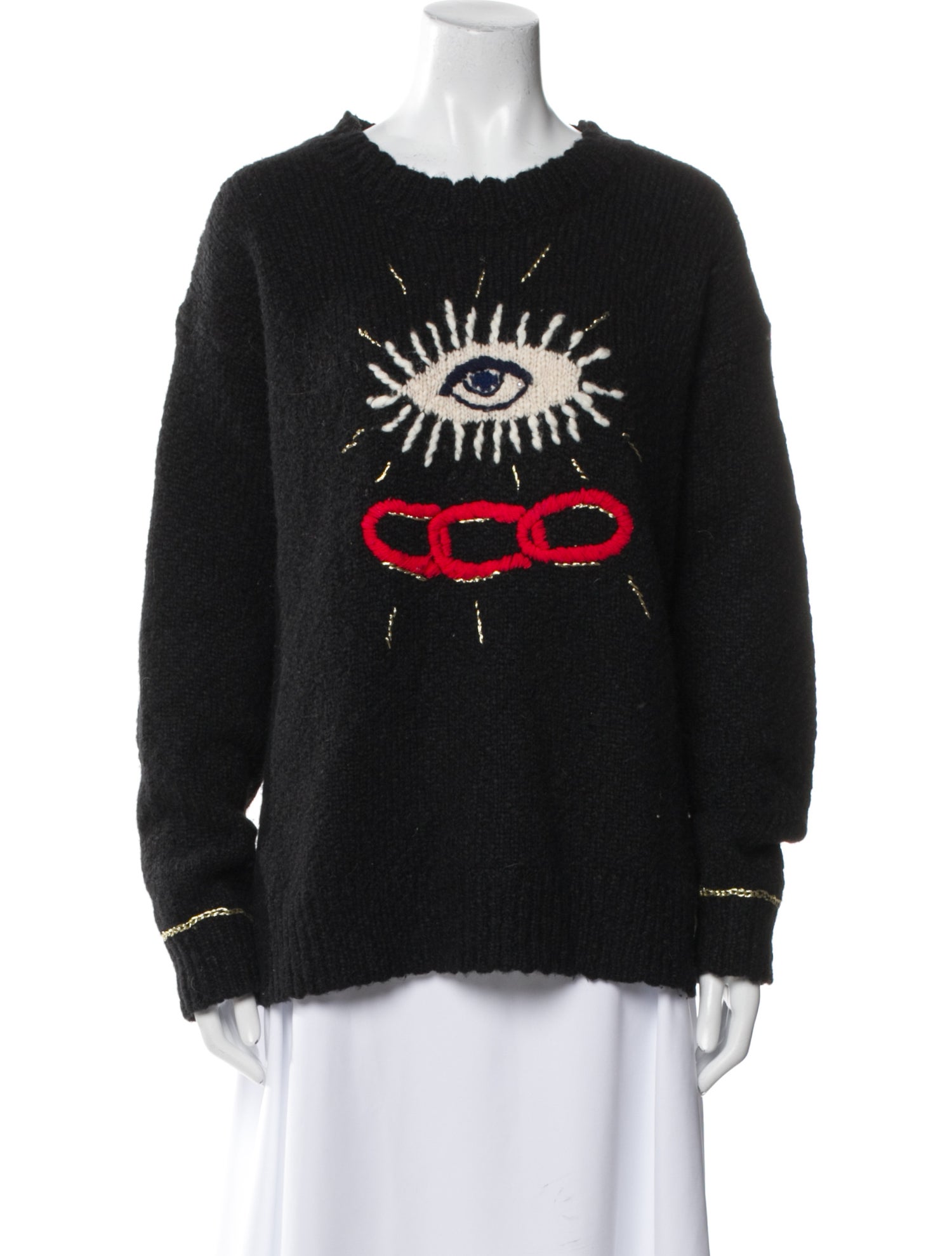 Raquel Allegra Baby Alpaca Graphic Print Sweater