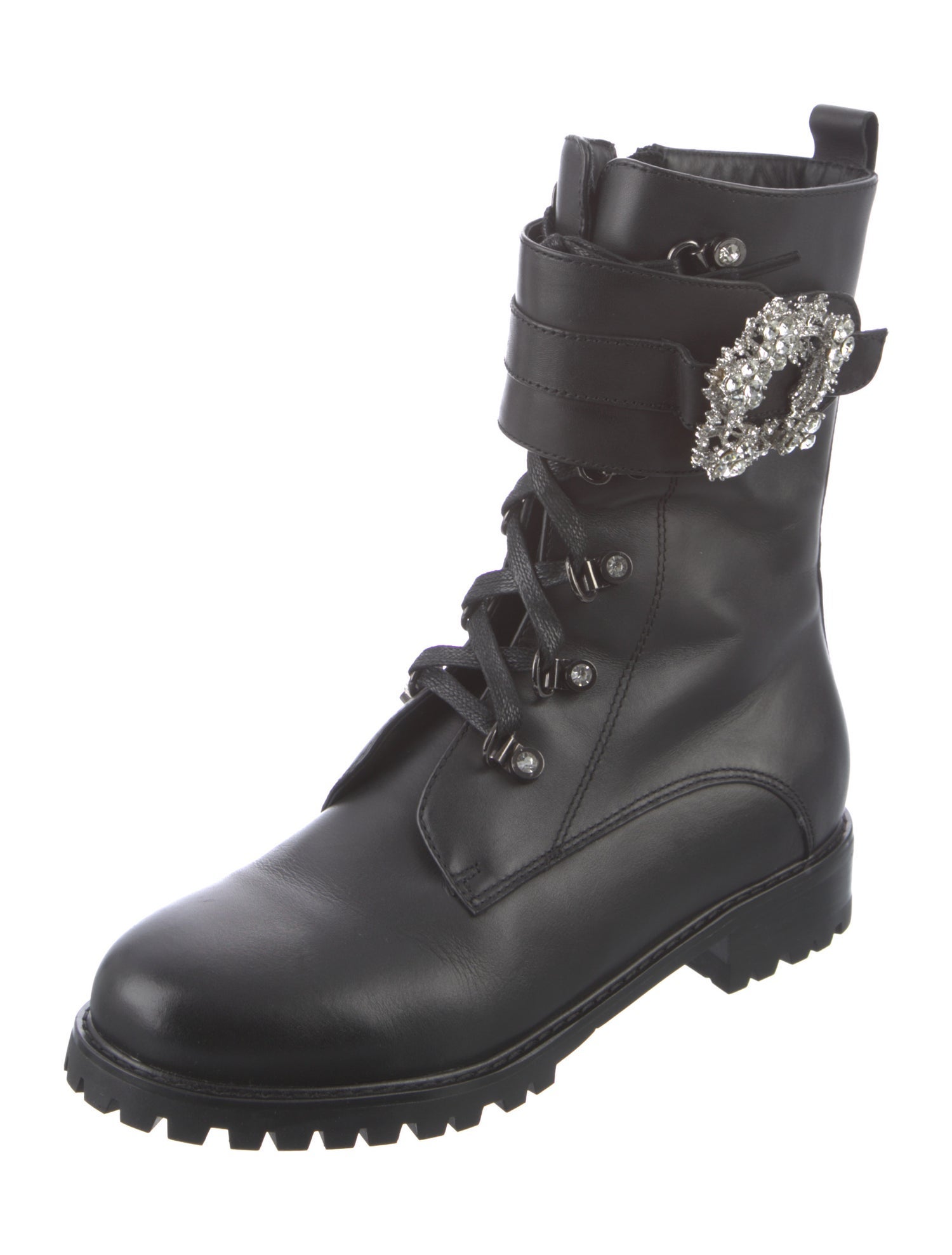 Raquel Allegra Leather Combat Boots