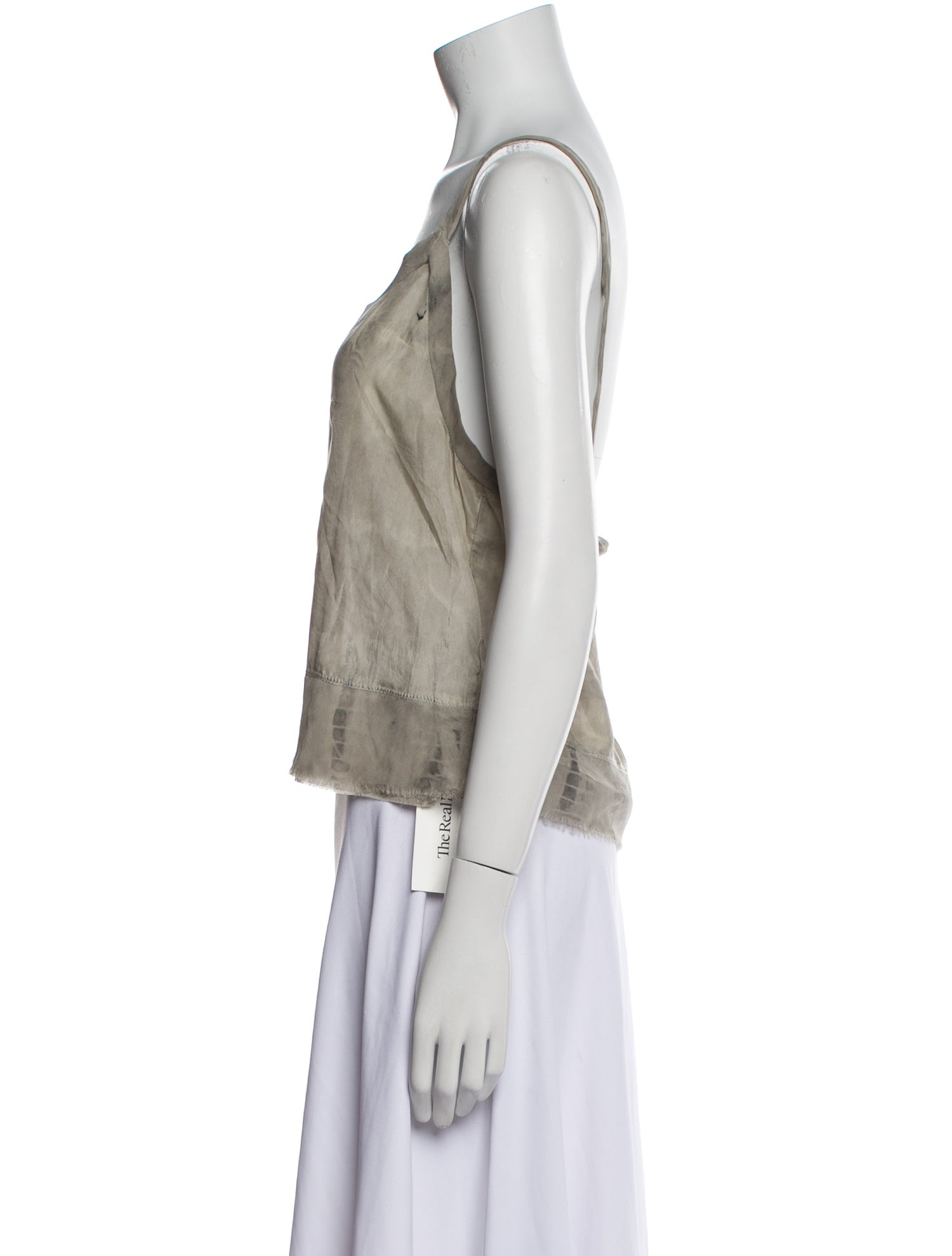 Raquel Allegra Silk V-Neck Crop Top