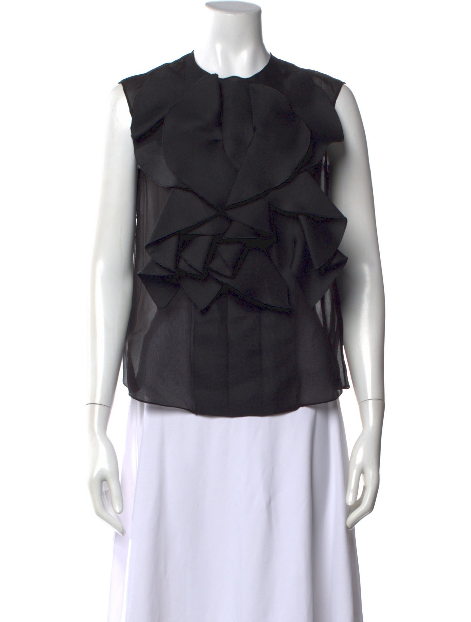 Requiem Silk Crew Neck Top