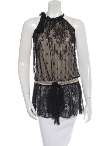 Robert Rodriguez Sleeveless Lace Top