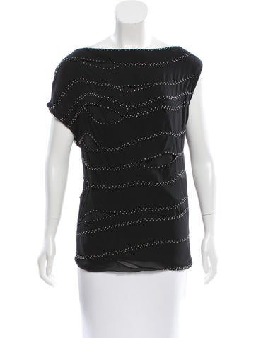 Robert Rodriguez Silk Embellished Top w/ Tags