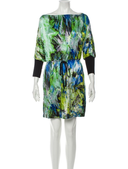 Robert Rodriguez Silk Mini Dress Green