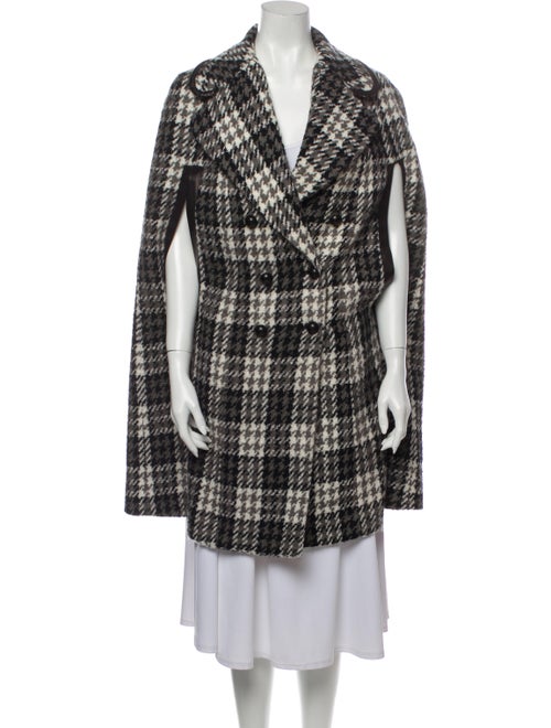 Robert Rodriguez Plaid Print Cape Black