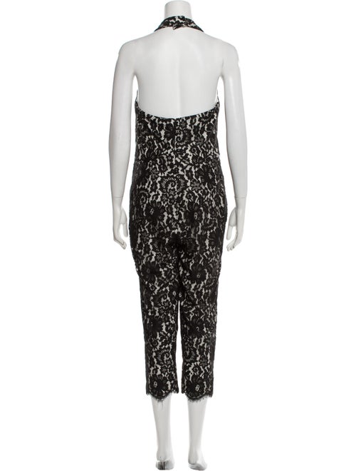 Robert Rodriguez Lace Pattern V-Neck Jumpsuit