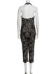 Robert Rodriguez Lace Pattern V-Neck Jumpsuit