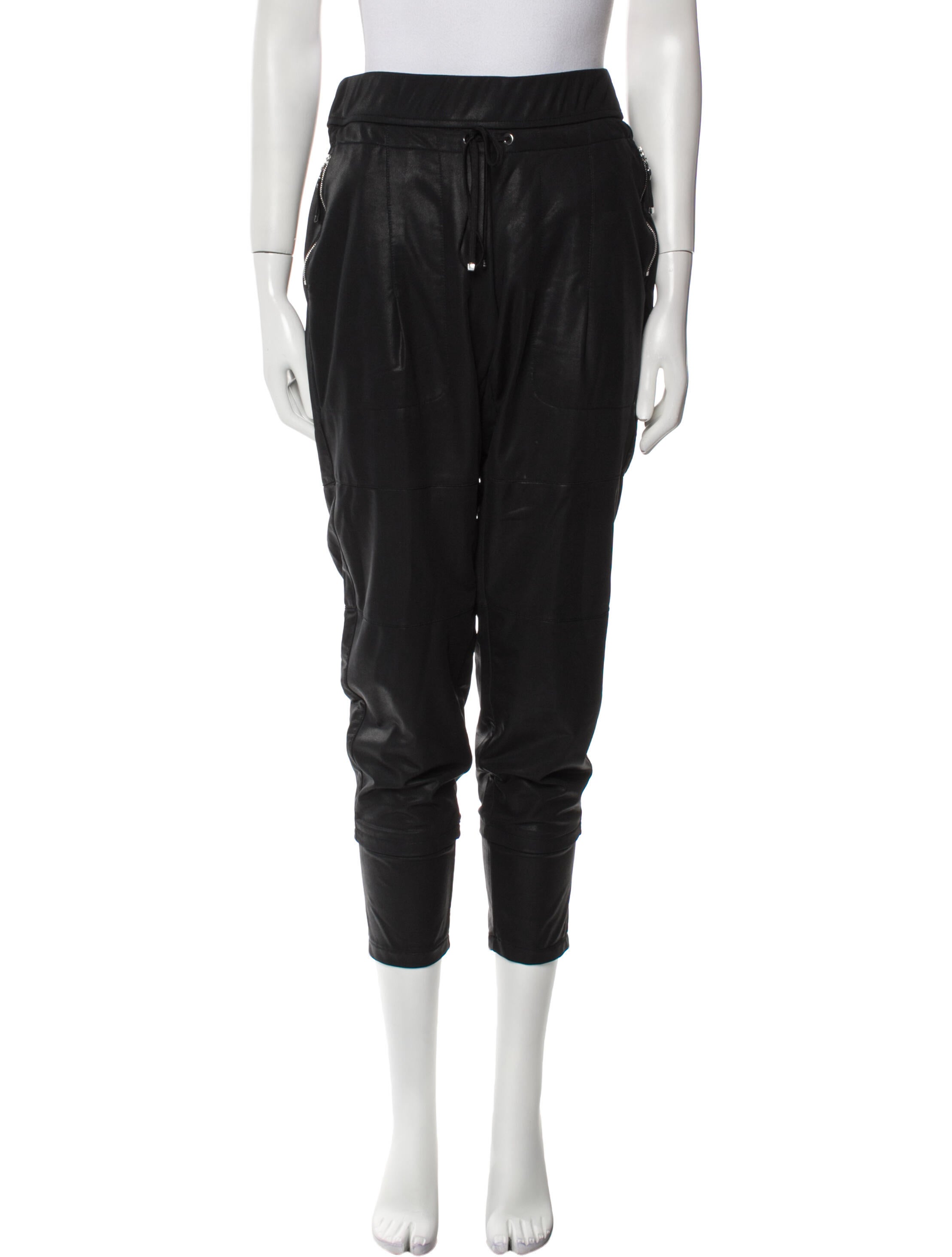 Raffaello Rossi Leather Skinny Leg Pants