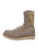Ranch Road Boots Suede Colorblock Pattern Combat Boots