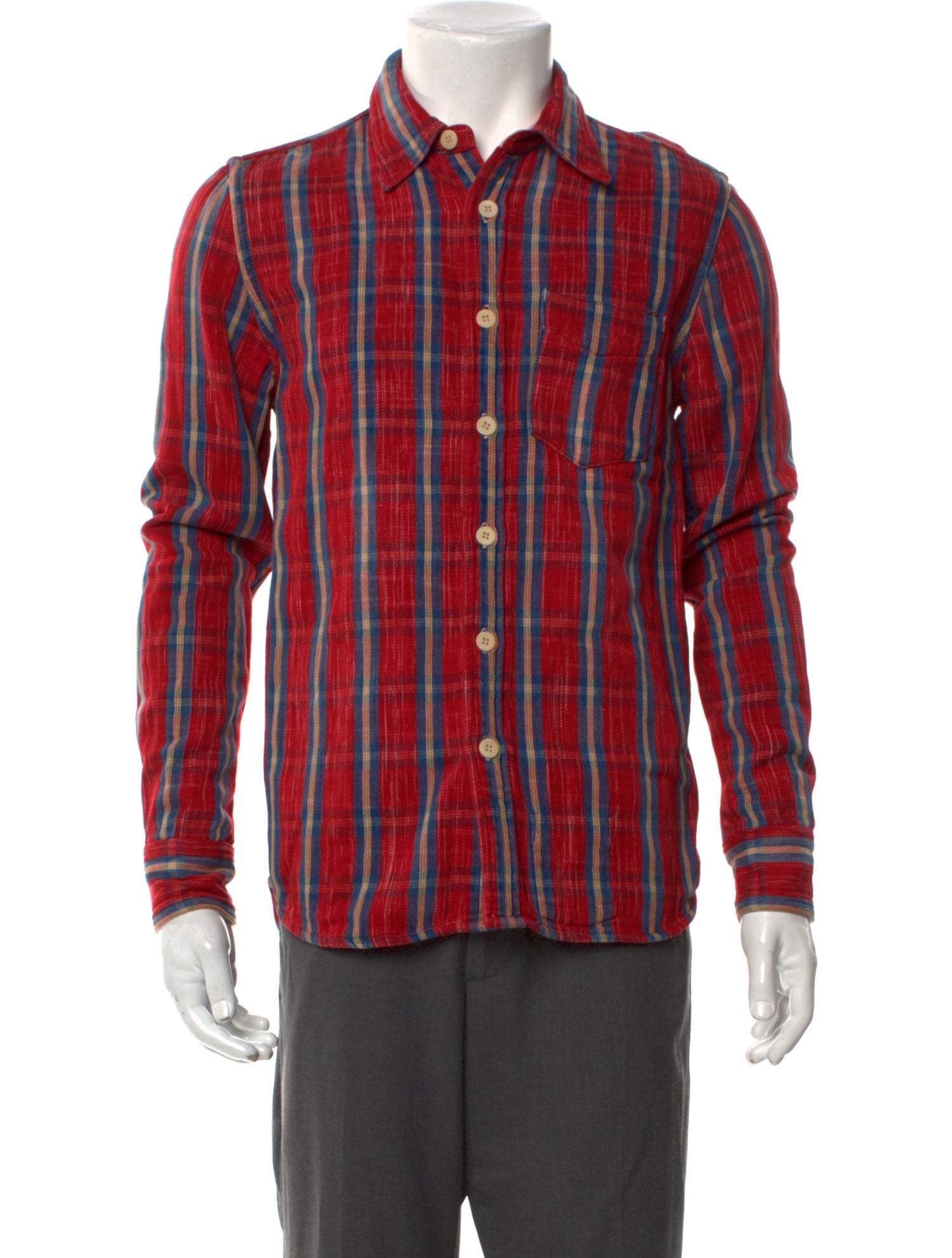 Remi Relief Plaid Print Long Sleeve Shirt
