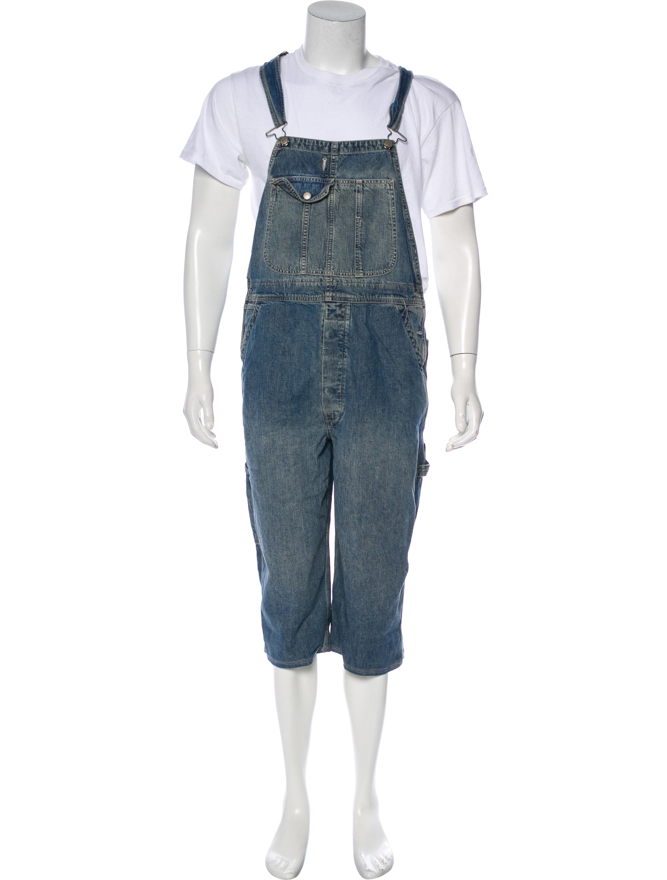 RRL & Co. Distressed Denim Overalls