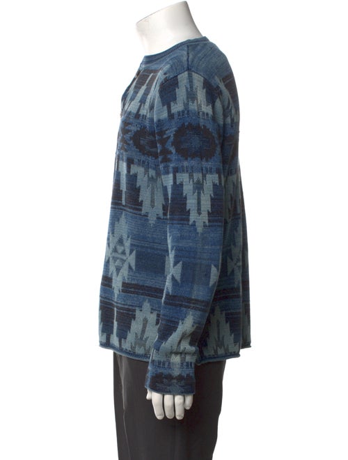 RRL & Co. 'Aztec Print' Printed Polo Sweater