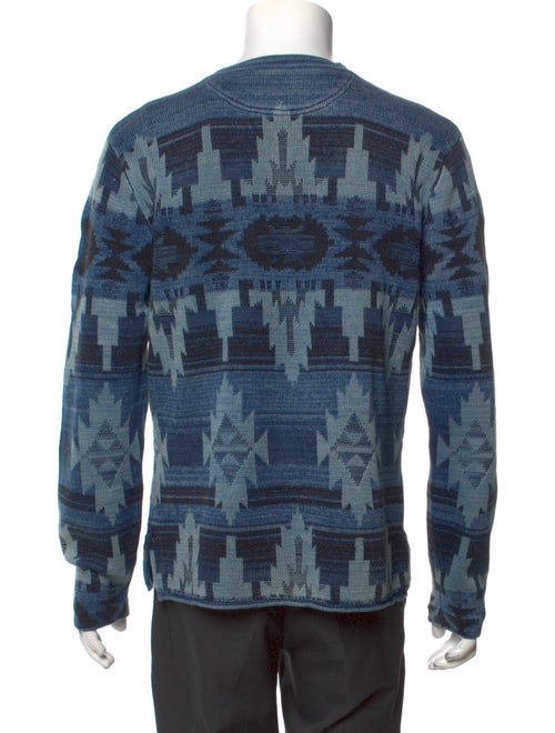 RRL & Co. 'Aztec Print' Printed Polo Sweater