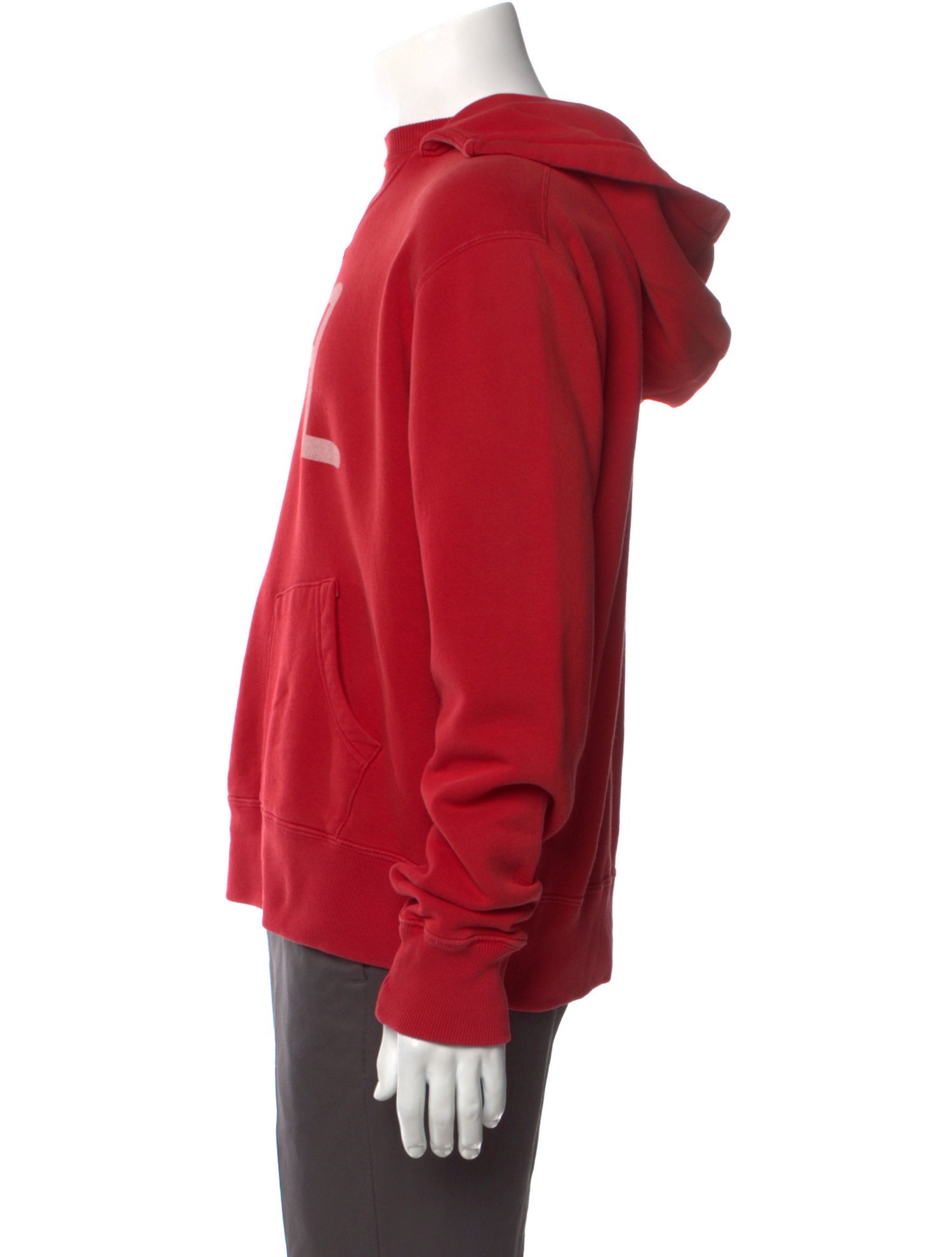 RRL & Co. Graphic Print Mock Neck Hoodie Red Sweatshirts & Hoodies