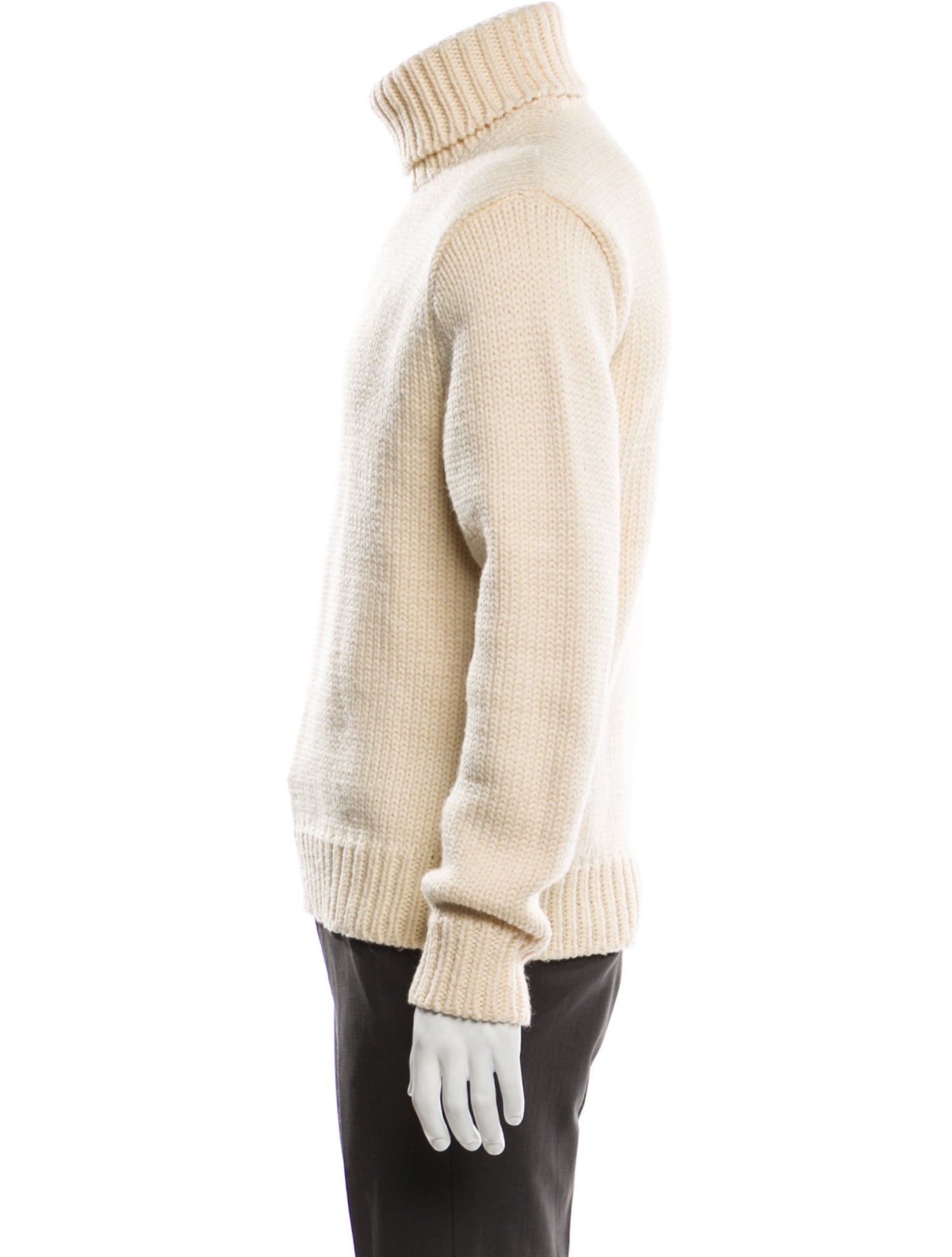 RRL & Co. Merino Wool Turtleneck Pullover Neutrals Sweaters, Clothing