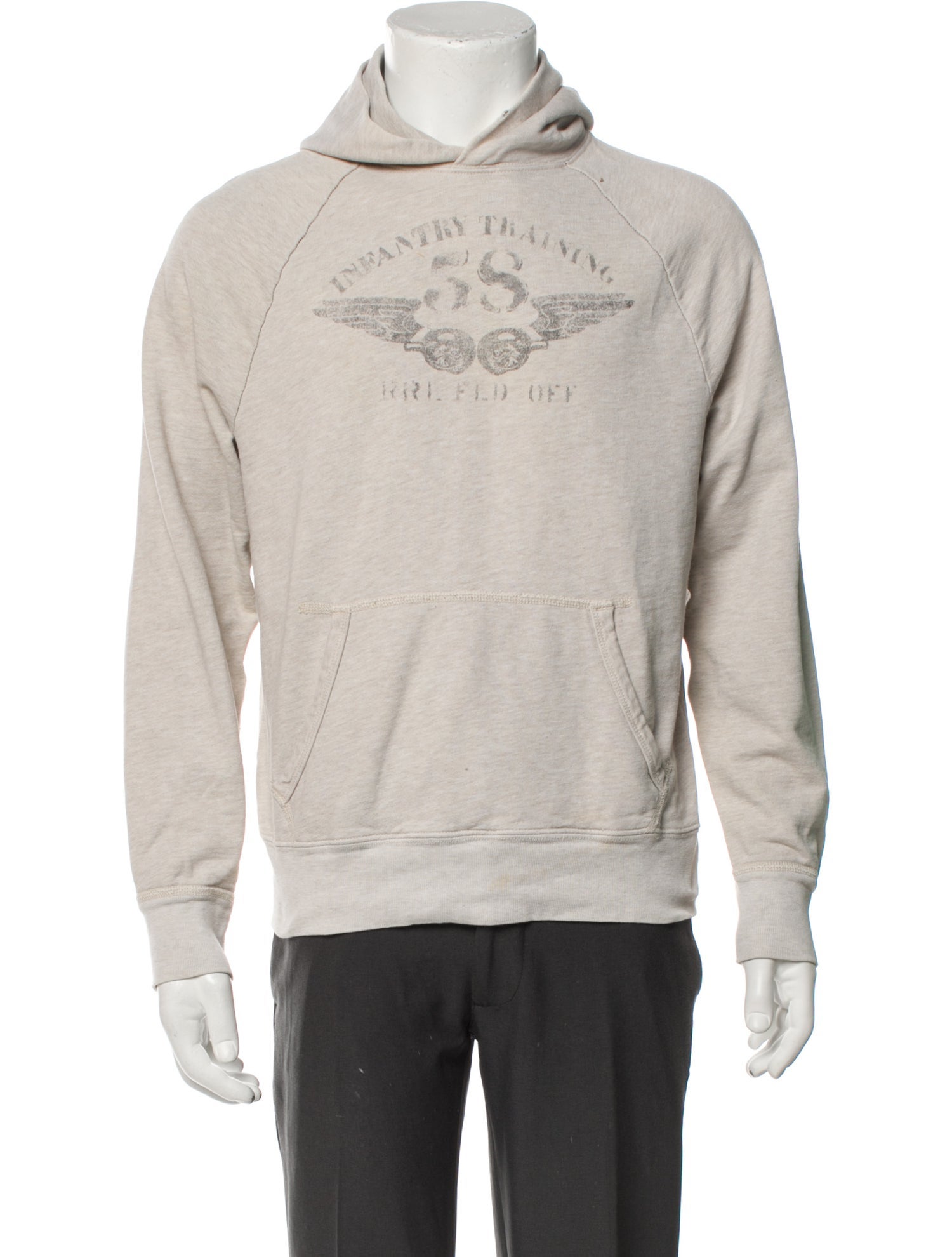 RRL & Co. Graphic Print Crew Neck Hoodie