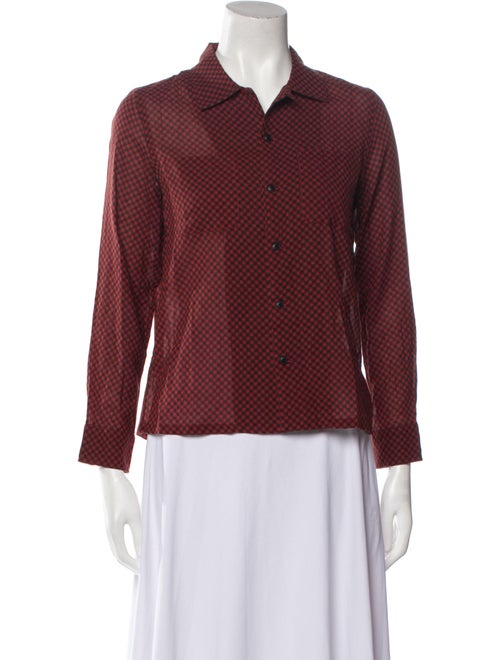 RRL & Co. Plaid Print Long Sleeve Button-Up Top