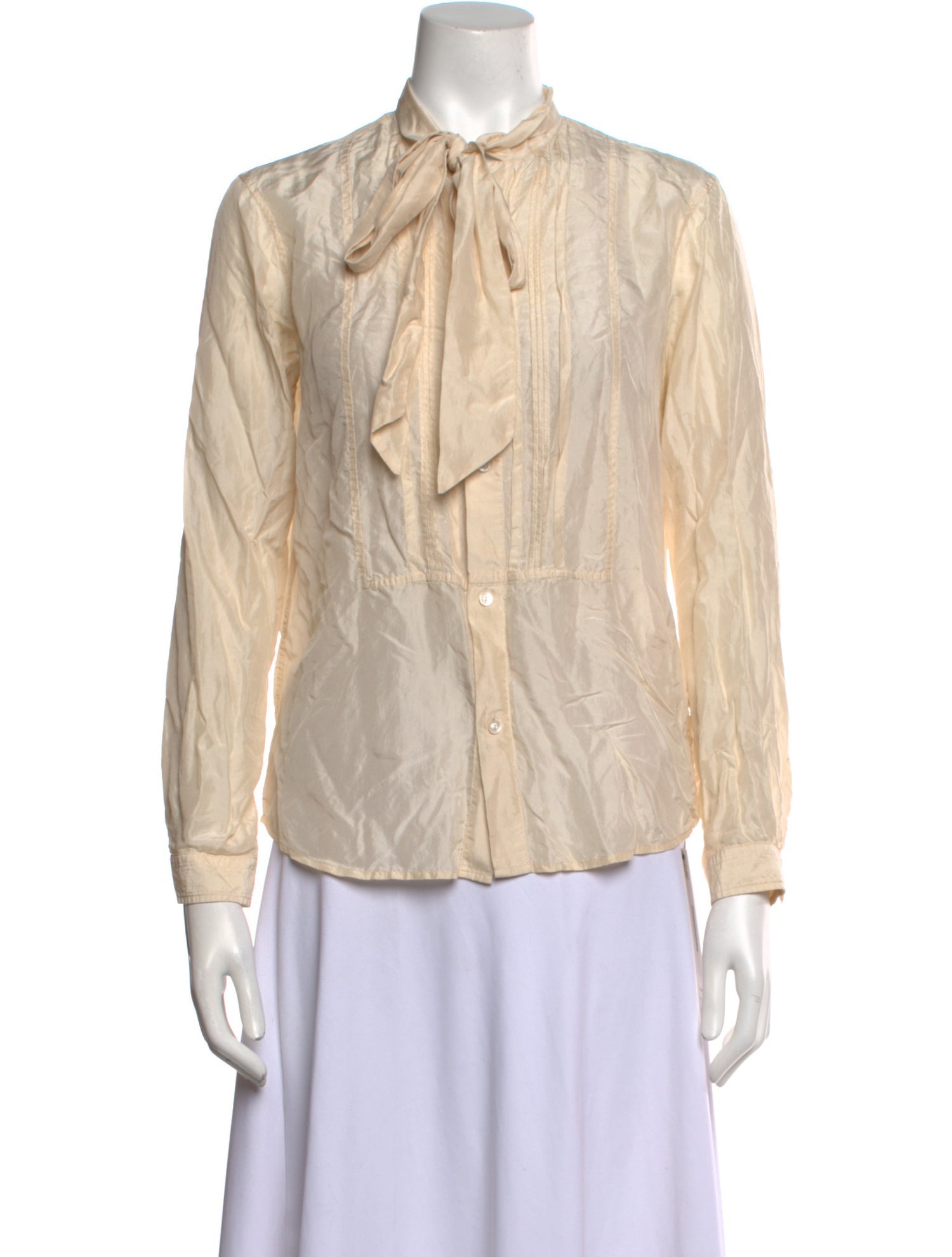 RRL & Co. Silk Mock Neck Blouse