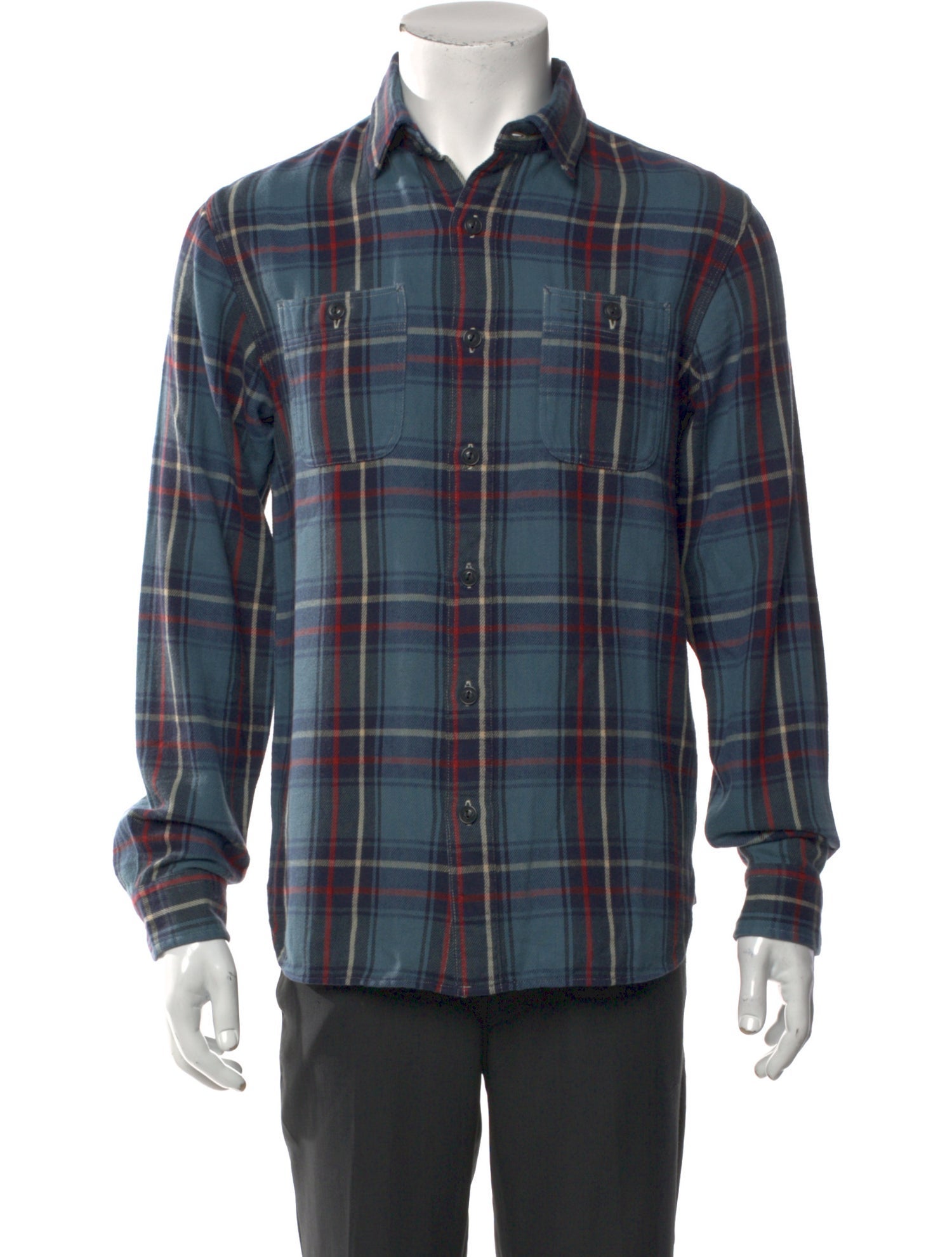 RRL & Co. Plaid Print Long Sleeve Shirt