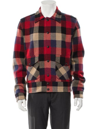 RRL & Co. Wool Plaid Print Trucker Jacket